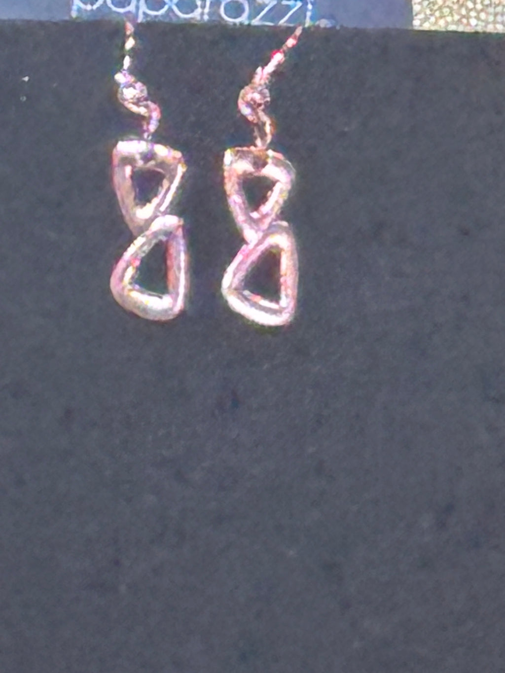 Paparazzi "Vertigo" Copper/Rose Gold Open Geometric Necklace & Earring Set