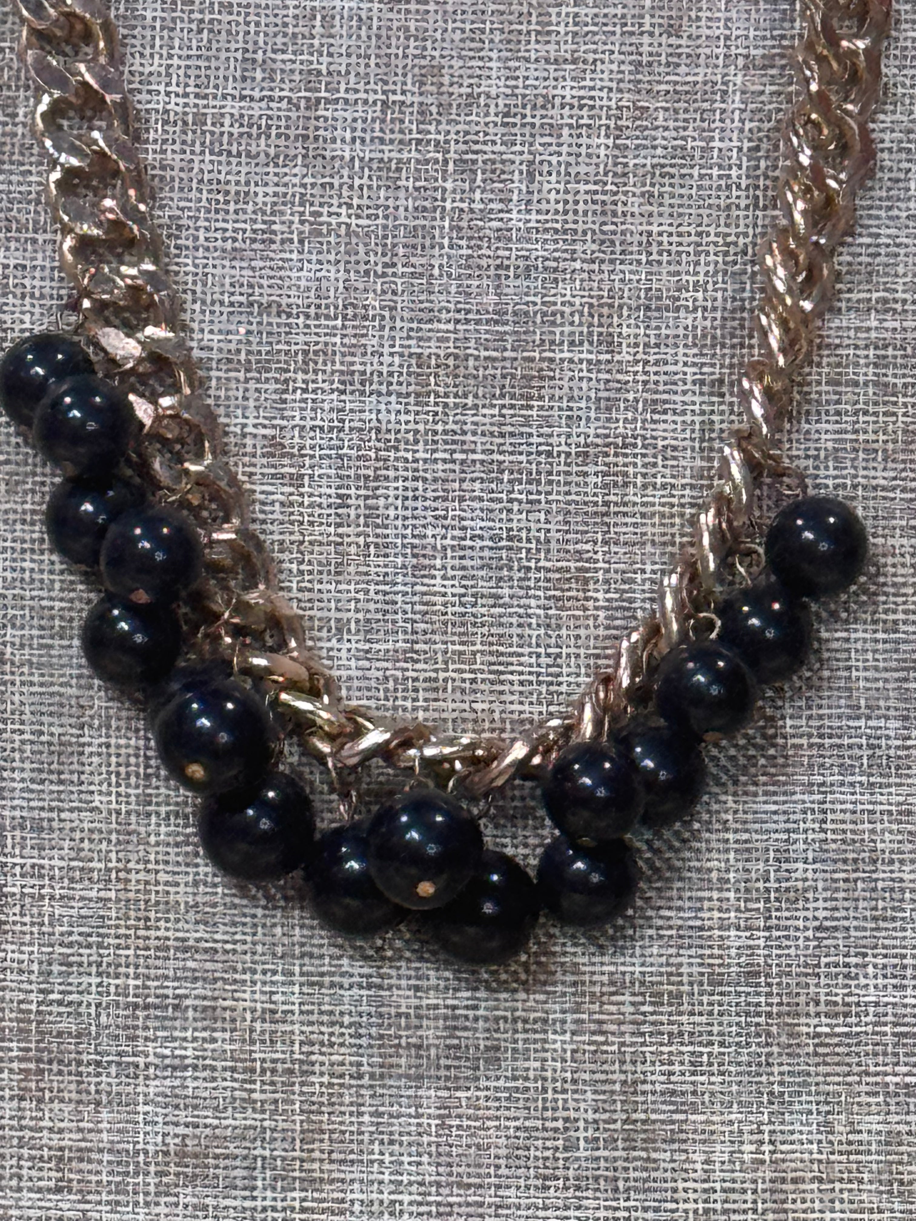 Paparazzi "Get Off My Runway" Gold and Bold Black Bead Statement Jewelry Set