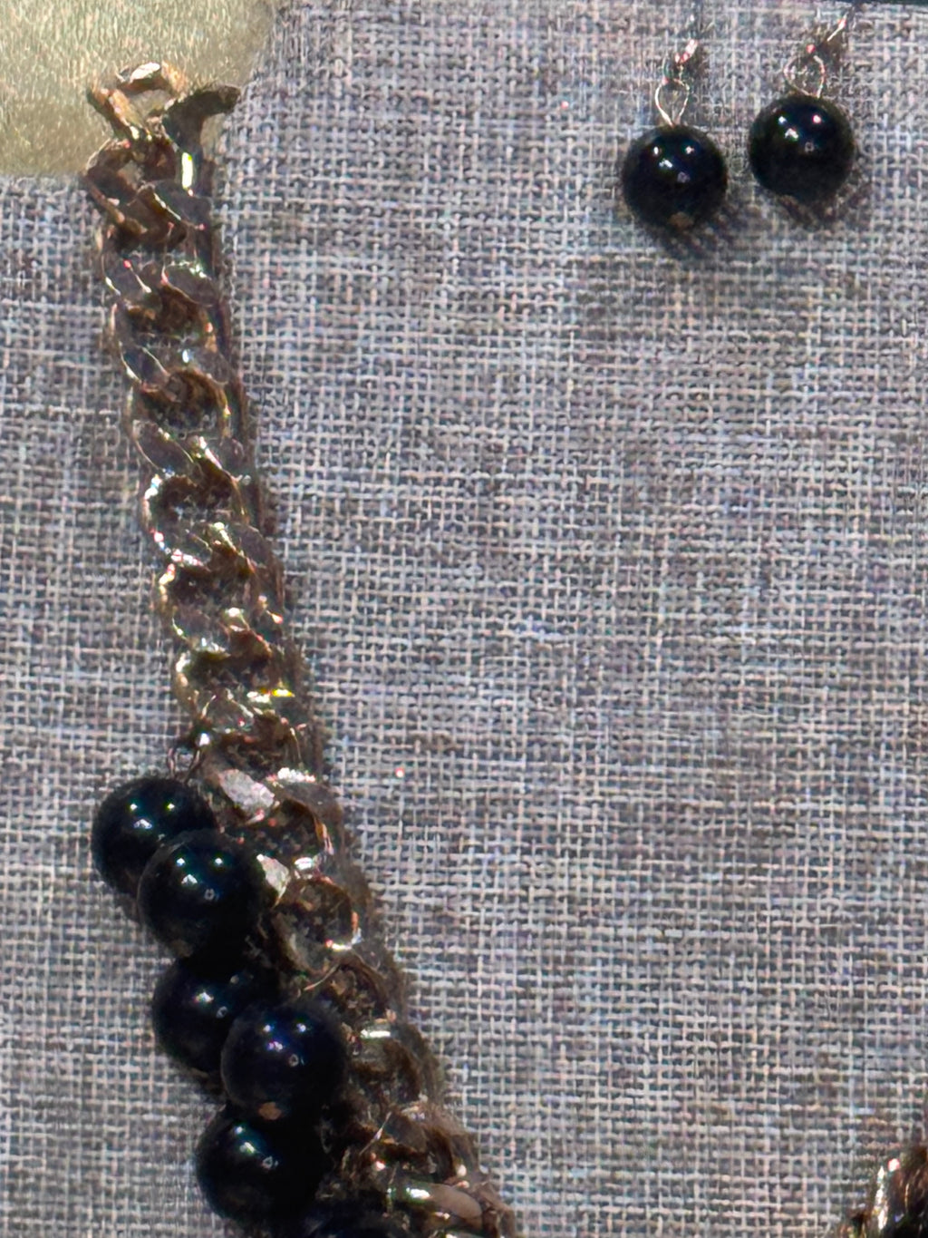 Paparazzi "Get Off My Runway" Gold and Bold Black Bead Statement Jewelry Set