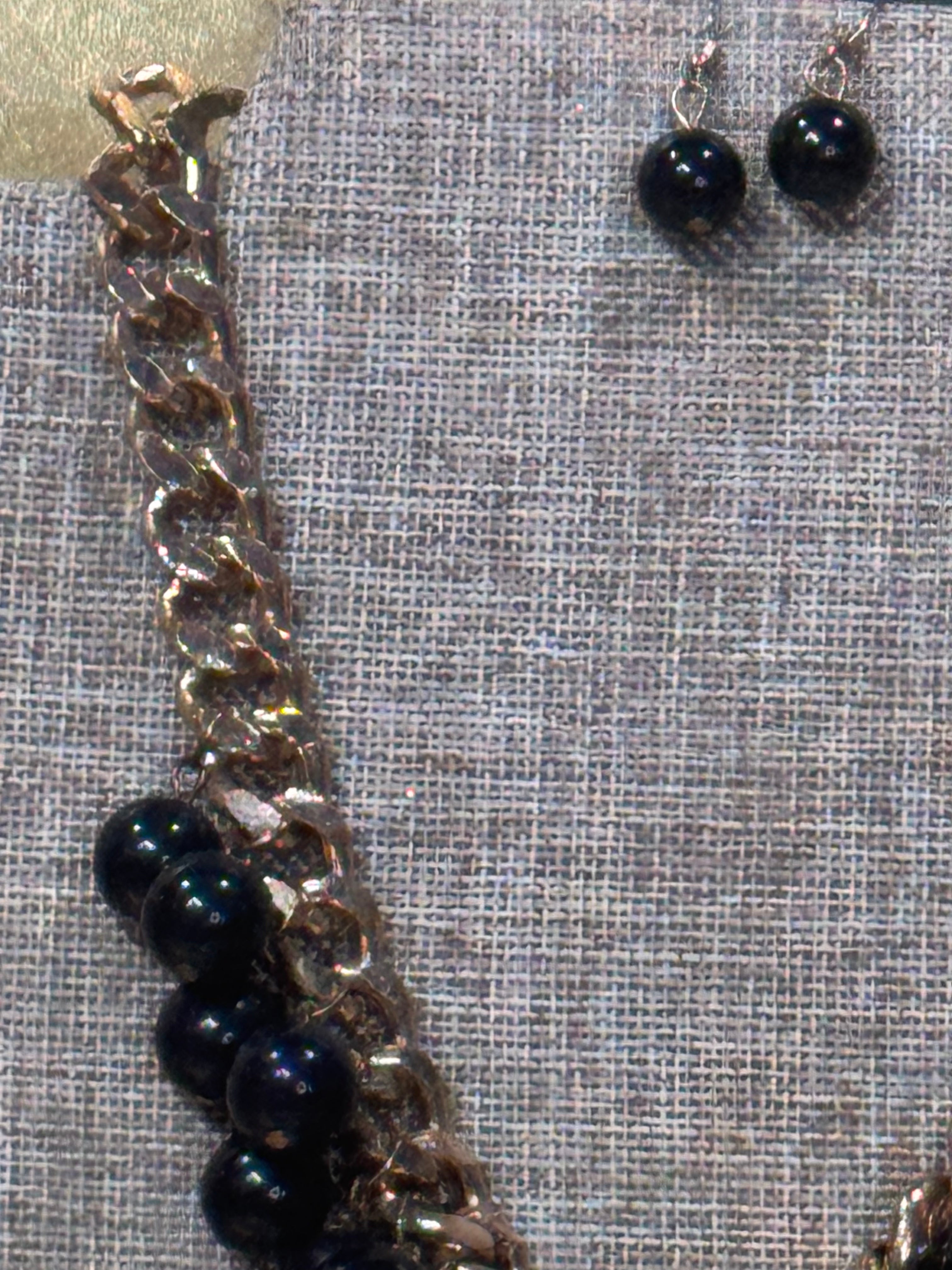 Paparazzi "Get Off My Runway" Gold and Bold Black Bead Statement Jewelry Set