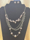 Paparazzi "All The Trimmings" Multi-Strand Statement Necklace & Earring Set