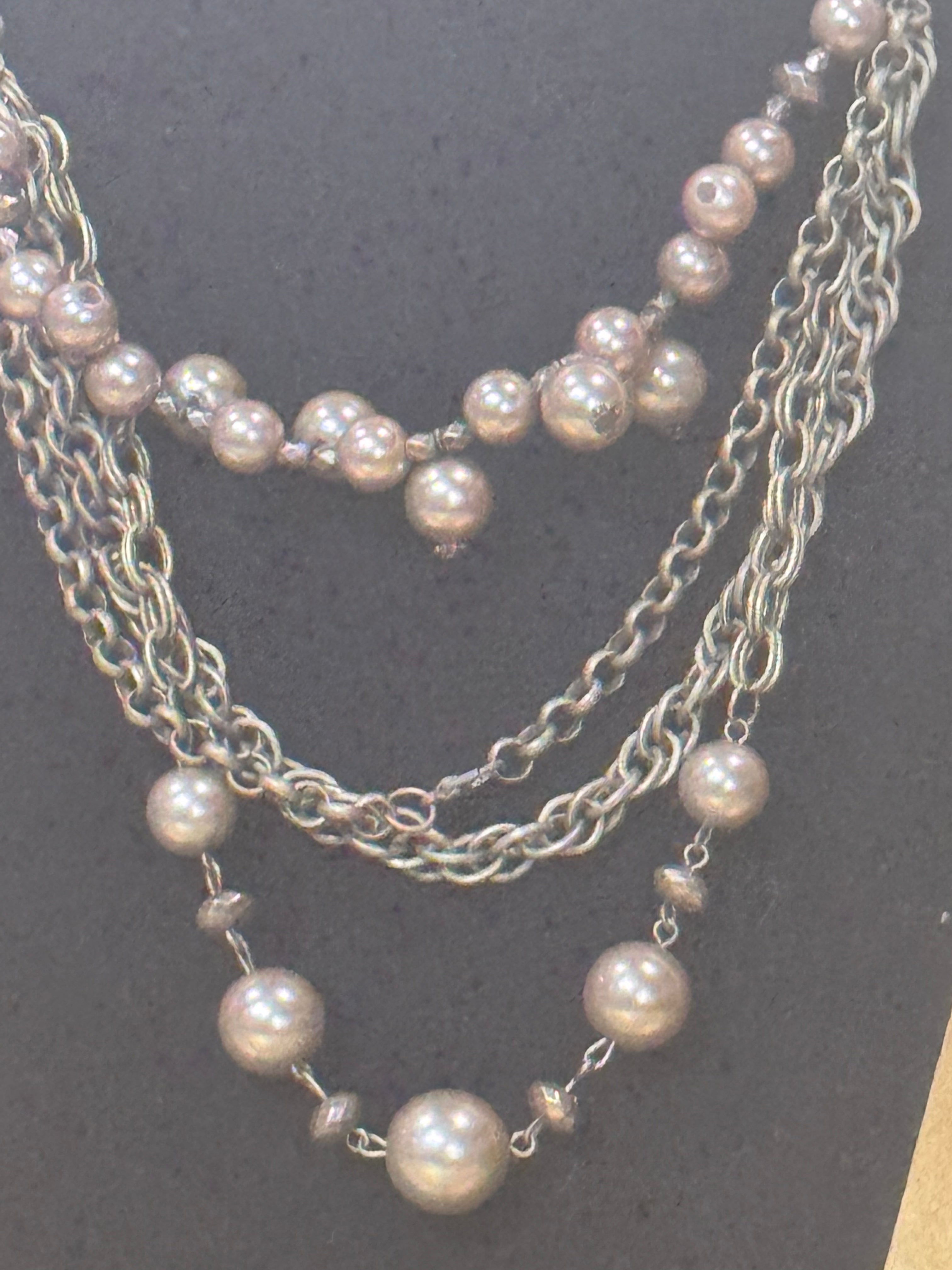 Paparazzi "All The Trimmings" Multi-Strand Statement Necklace & Earring Set