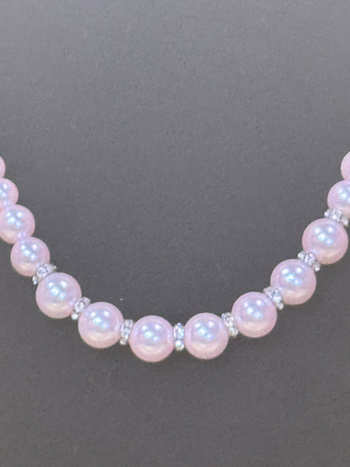 Brand New Arrival: "Twisted Twin" Pink Pearl & Rhinestone Set