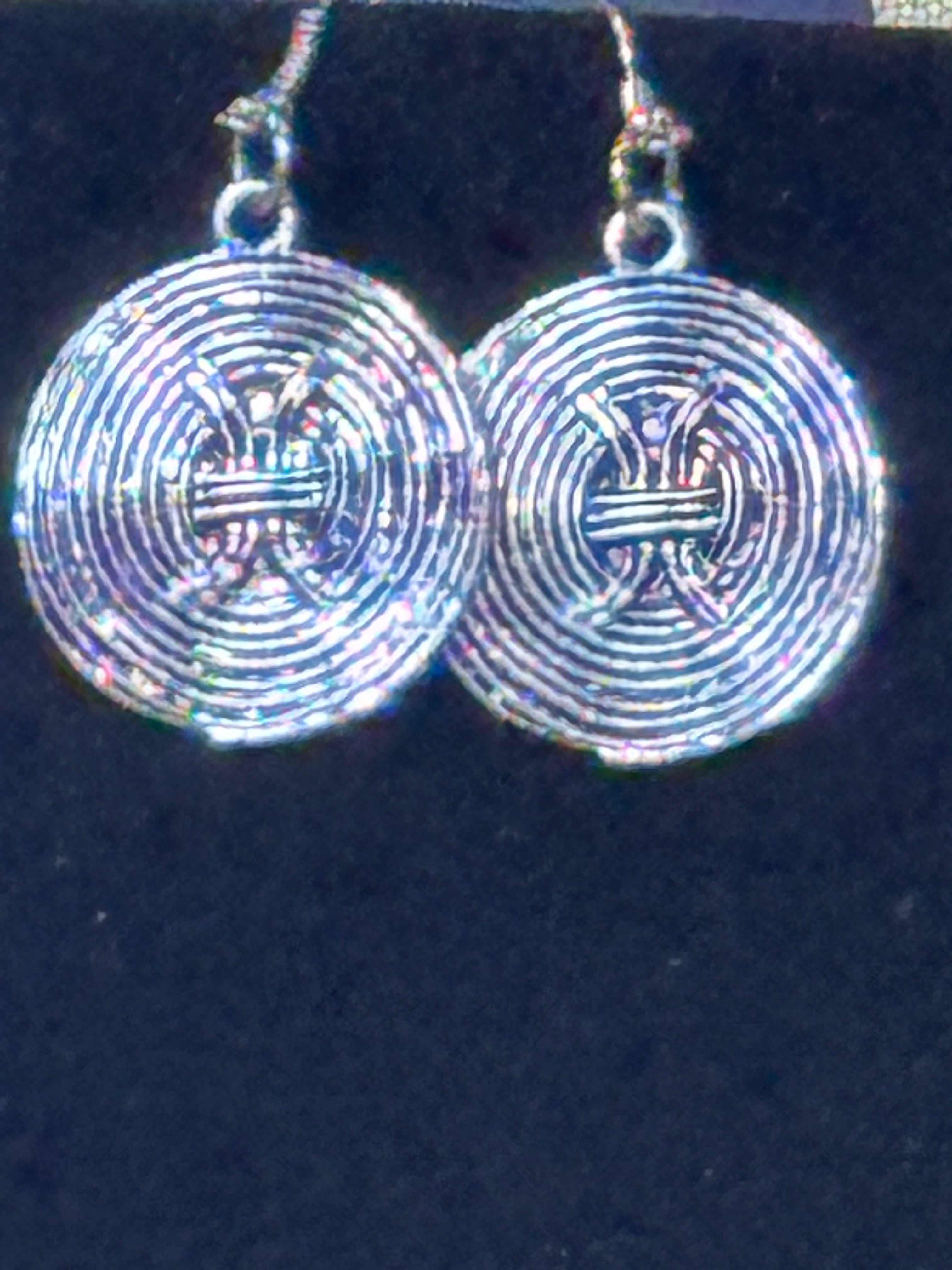 Paparazzi "Deserves A Medal" Antiqued Silver Disc Necklace & Earring Set