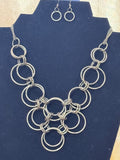 Paparazzi "Ringing Off The Hook" Brass Interlocking Circle Statement Jewelry Set