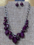 Gorgeously Globetrotter Purple Statement Necklace Set – Paparazzi Accessories