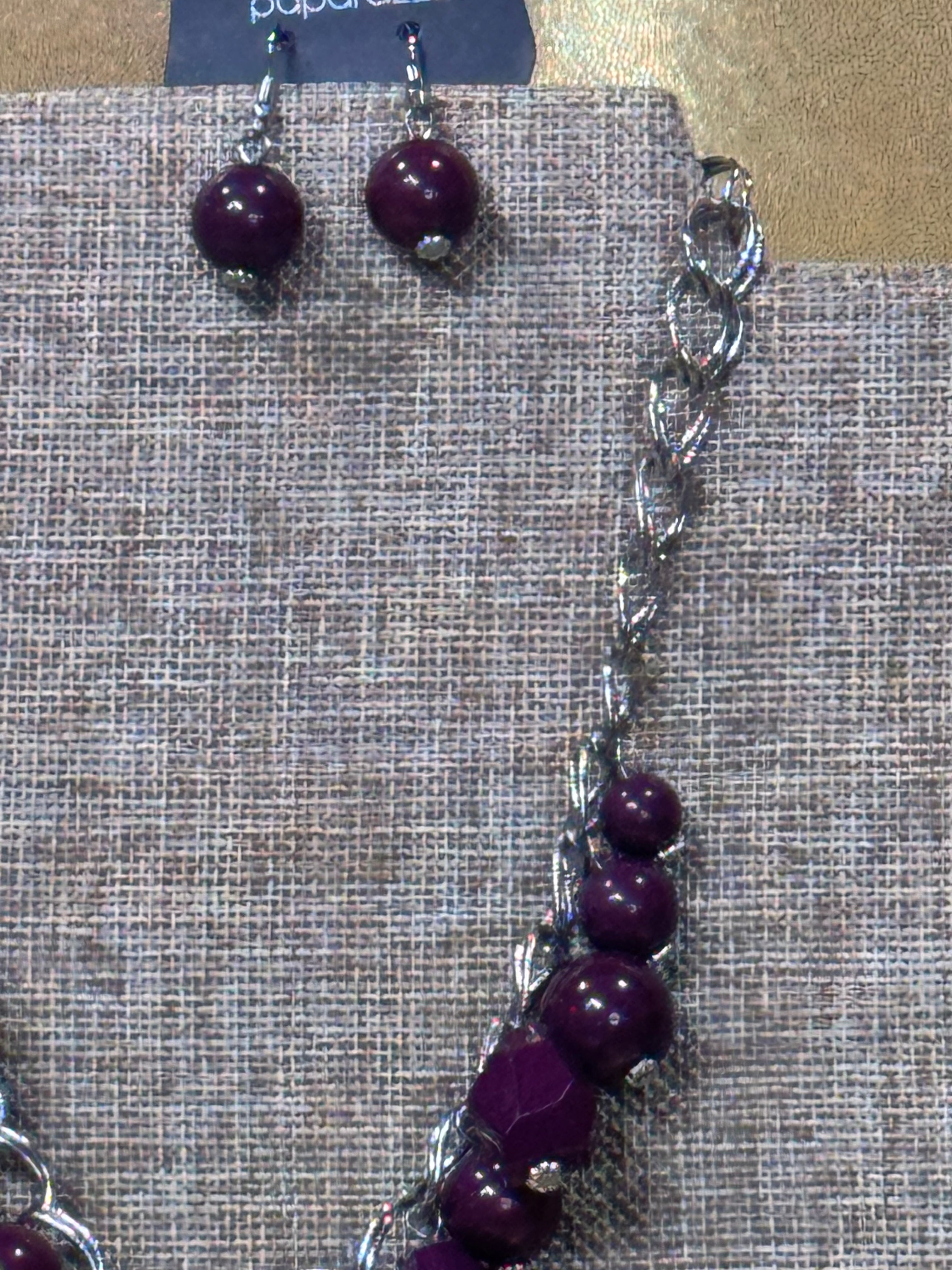 Gorgeously Globetrotter Purple Statement Necklace Set – Paparazzi Accessories