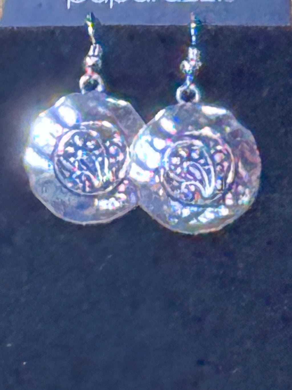 Paparazzi Jewelry "Bull In A China Shop" Silver Filigree Crescent Necklace Set