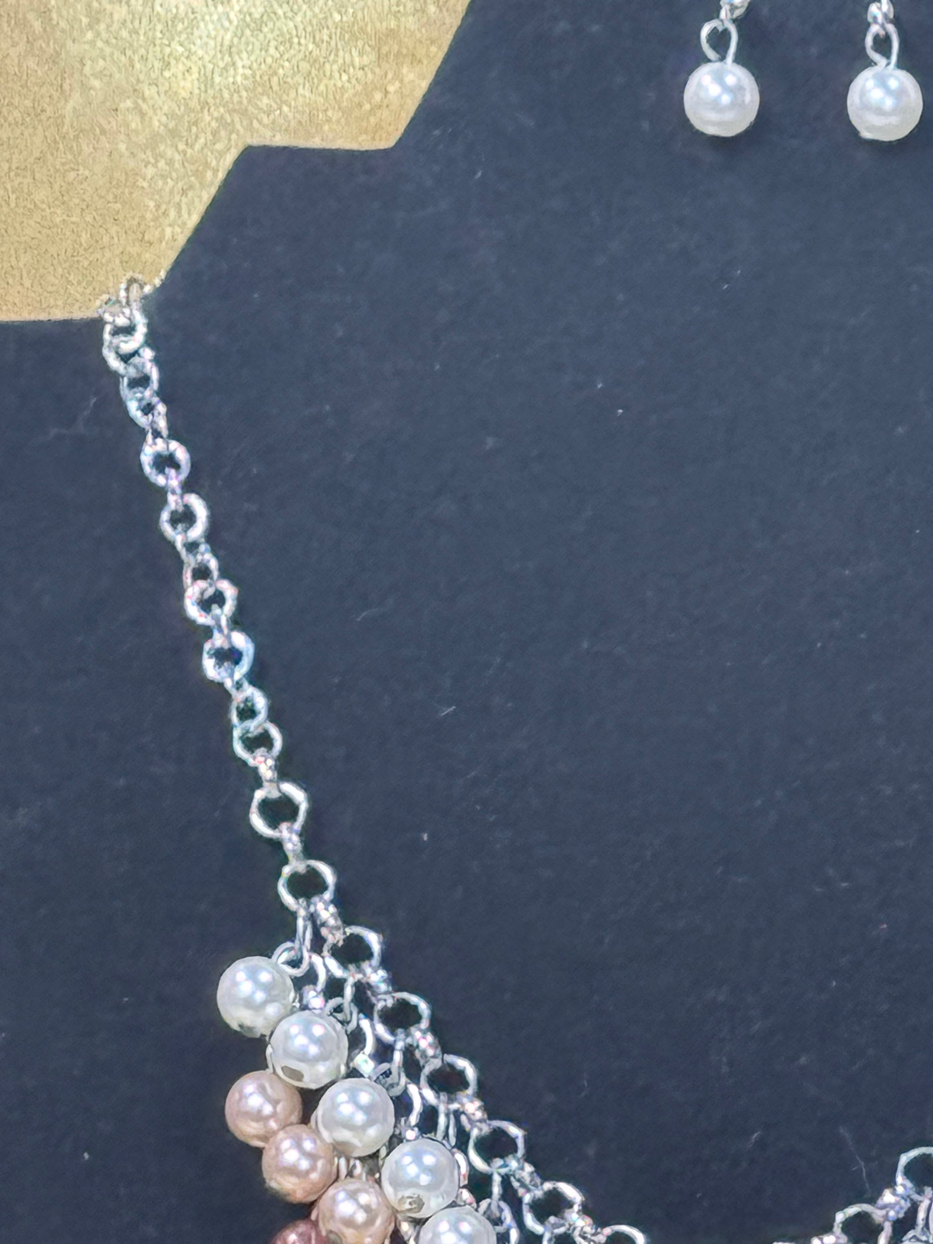 Paparazzi "Run For The HEELS" Ombre Pearl Statement Necklace & Earring Set