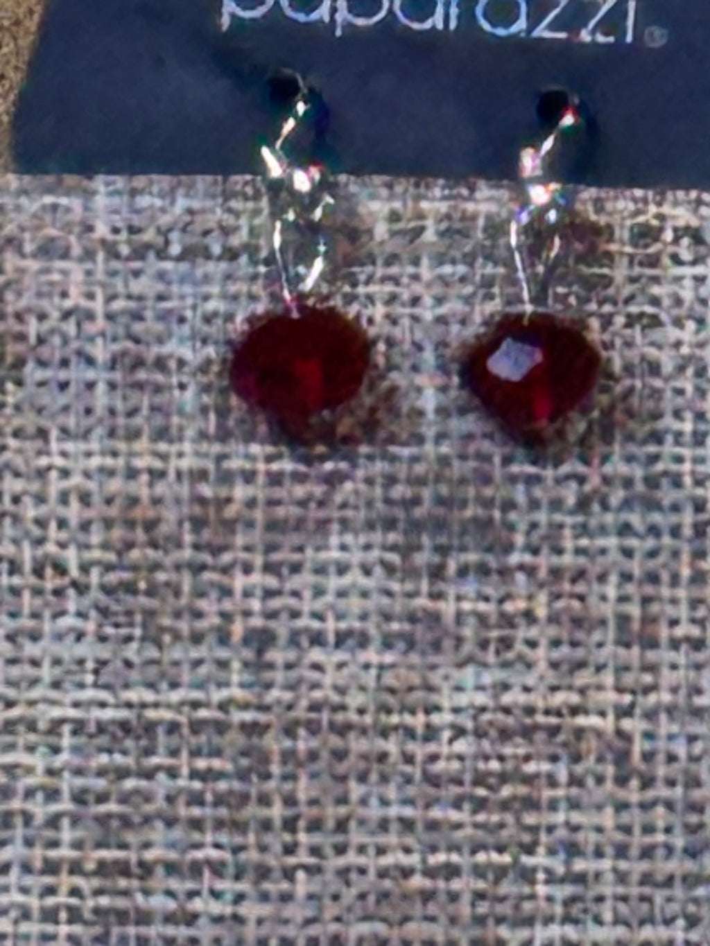 Paparazzi "Metro Mixer" Red & Silver Layered Chain Statement Necklace Set