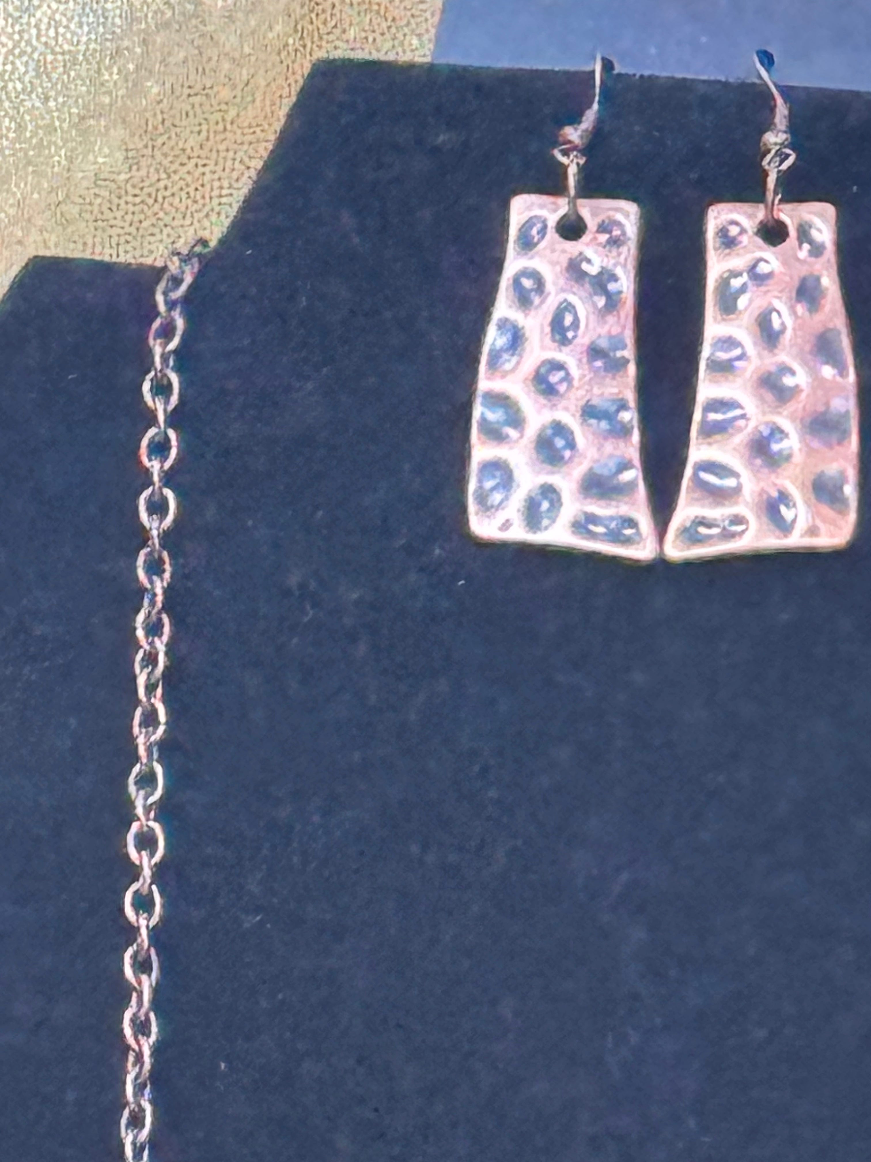 Paparazzi "A Fan of the Tribe" Multi-Metal Hammered Bib Necklace & Earring Set