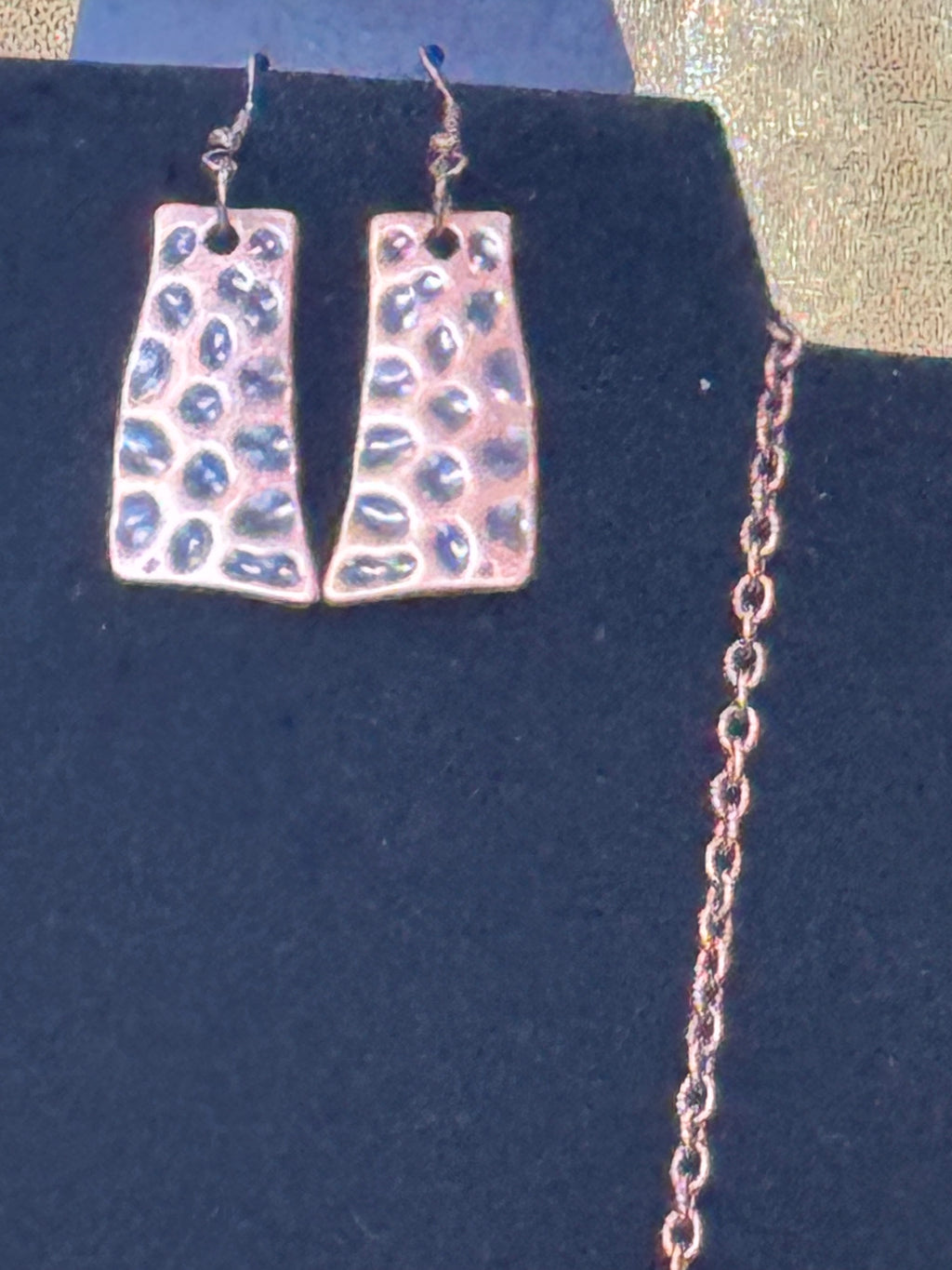Paparazzi "A Fan of the Tribe" Multi-Metal Hammered Bib Necklace & Earring Set