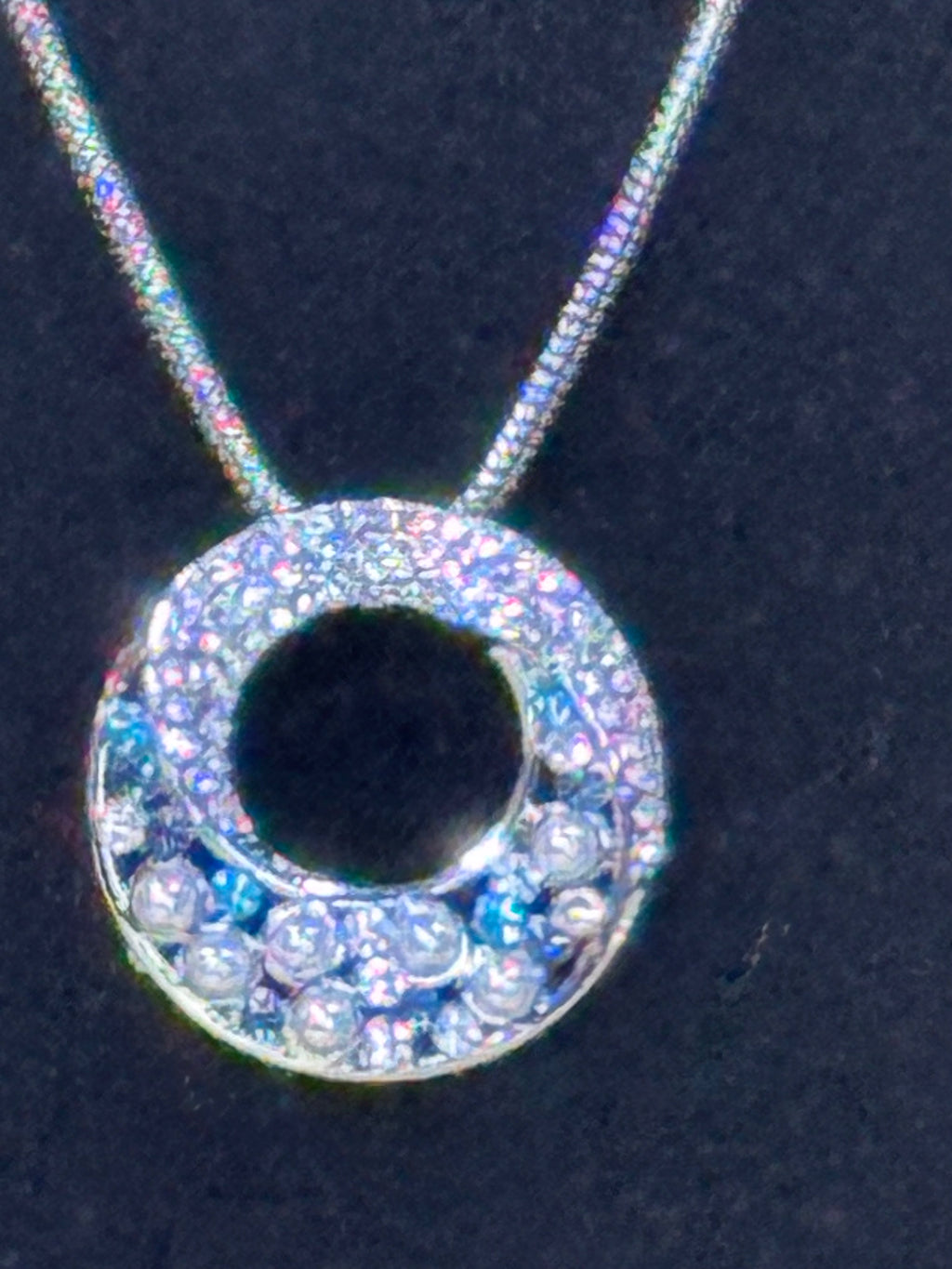 Paparazzi "Compelling Circles" Blue & Silver Necklace Set