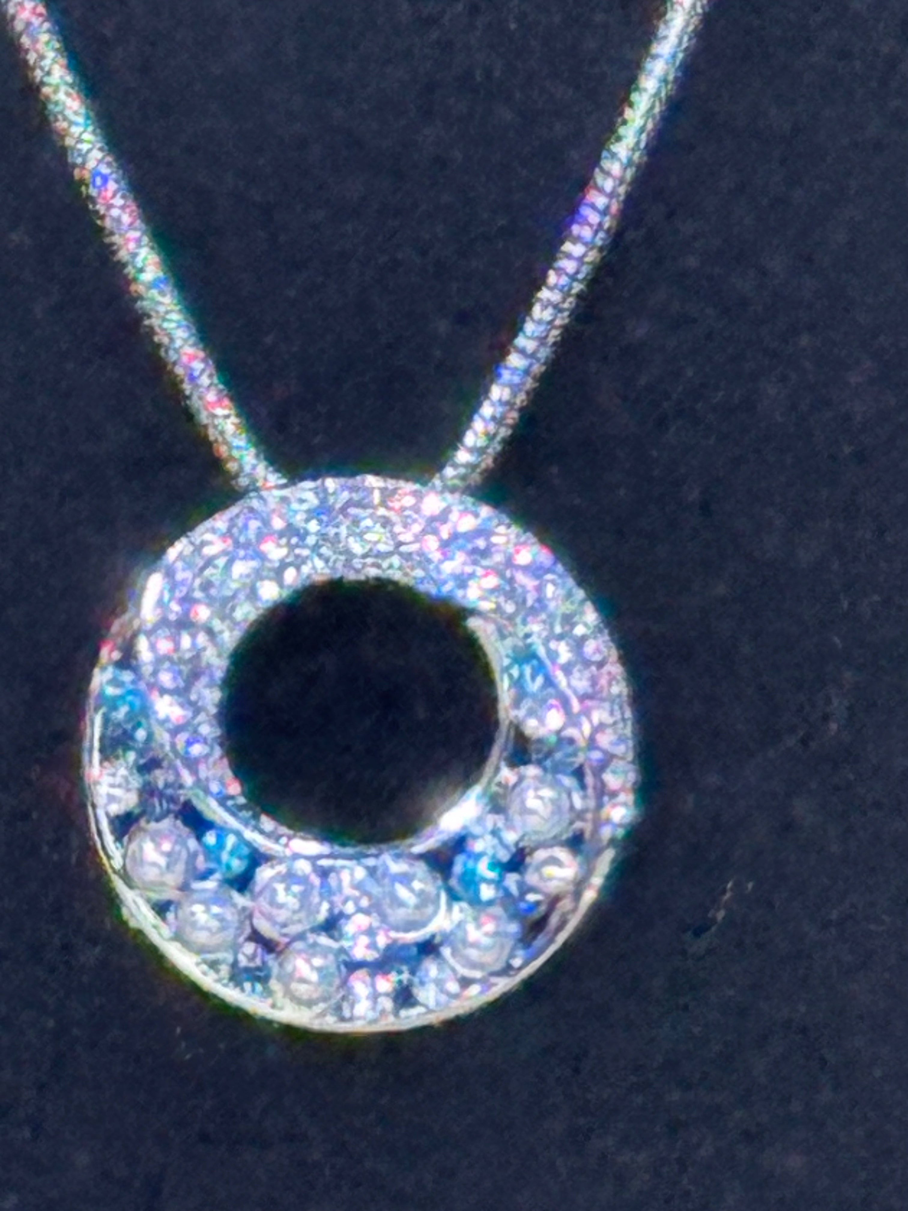 Paparazzi "Compelling Circles" Blue & Silver Necklace Set