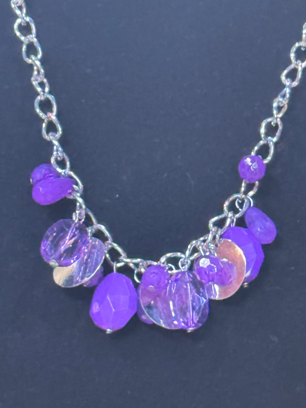 Paparazzi "Treasure Shore" Purple Chunky Bead Necklace & Earring Set 💜