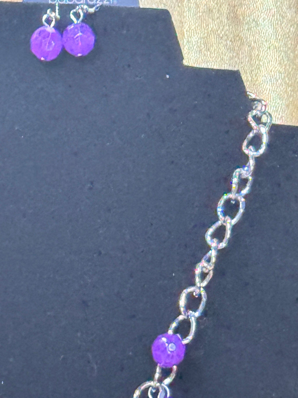 Paparazzi "Treasure Shore" Purple Chunky Bead Necklace & Earring Set 💜