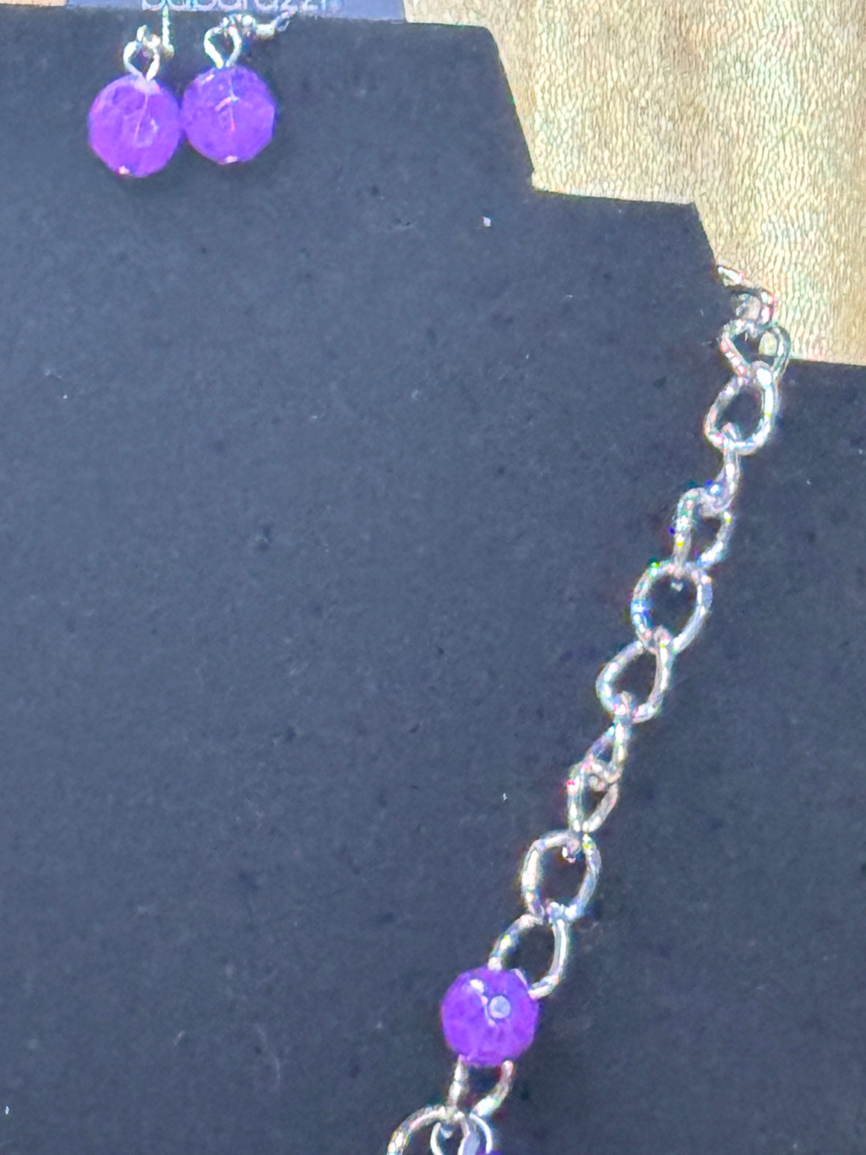 Paparazzi "Treasure Shore" Purple Chunky Bead Necklace & Earring Set 💜