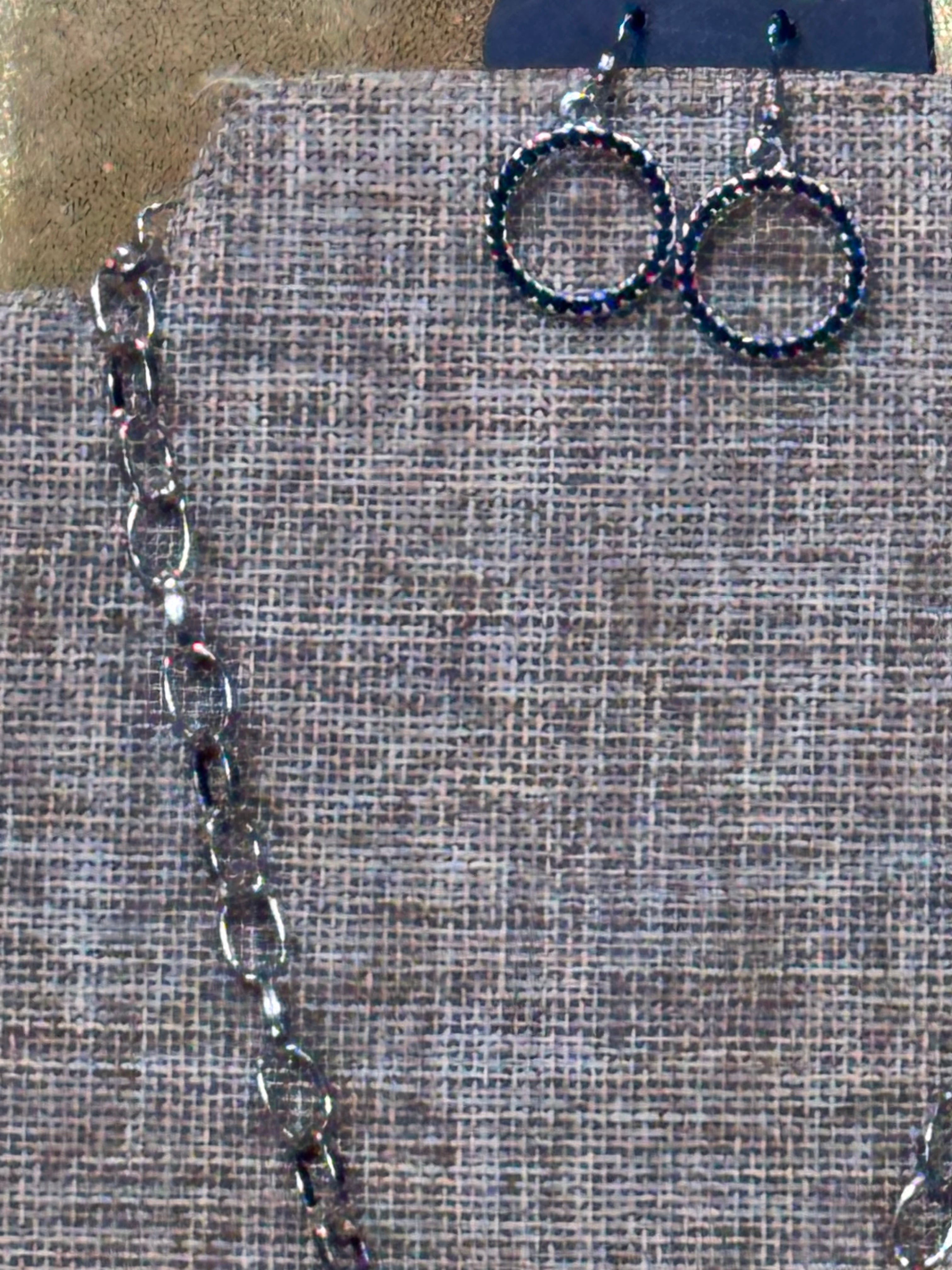 Paparazzi "All In Favor" Silver & Black Rhinestone Necklace and Earring Set