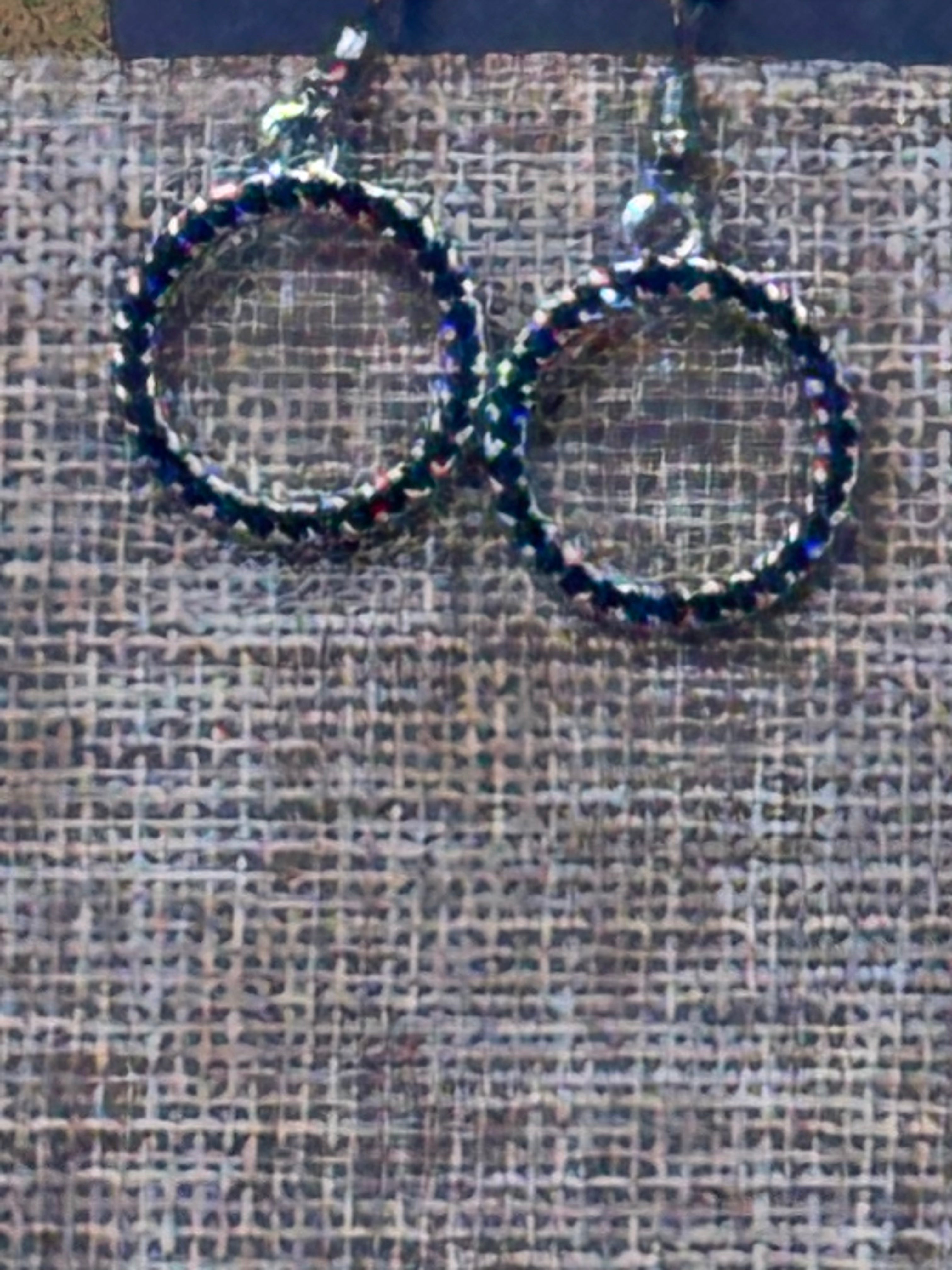 Paparazzi "All In Favor" Silver & Black Rhinestone Necklace and Earring Set