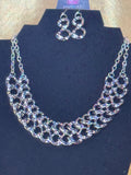 Paparazzi "Street Meet & Greet" Silver Linked Bib Necklace & Earring Set