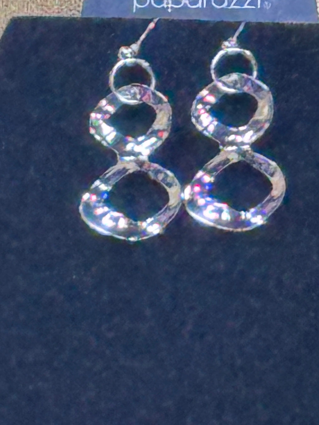 Paparazzi "Street Meet & Greet" Silver Linked Bib Necklace & Earring Set