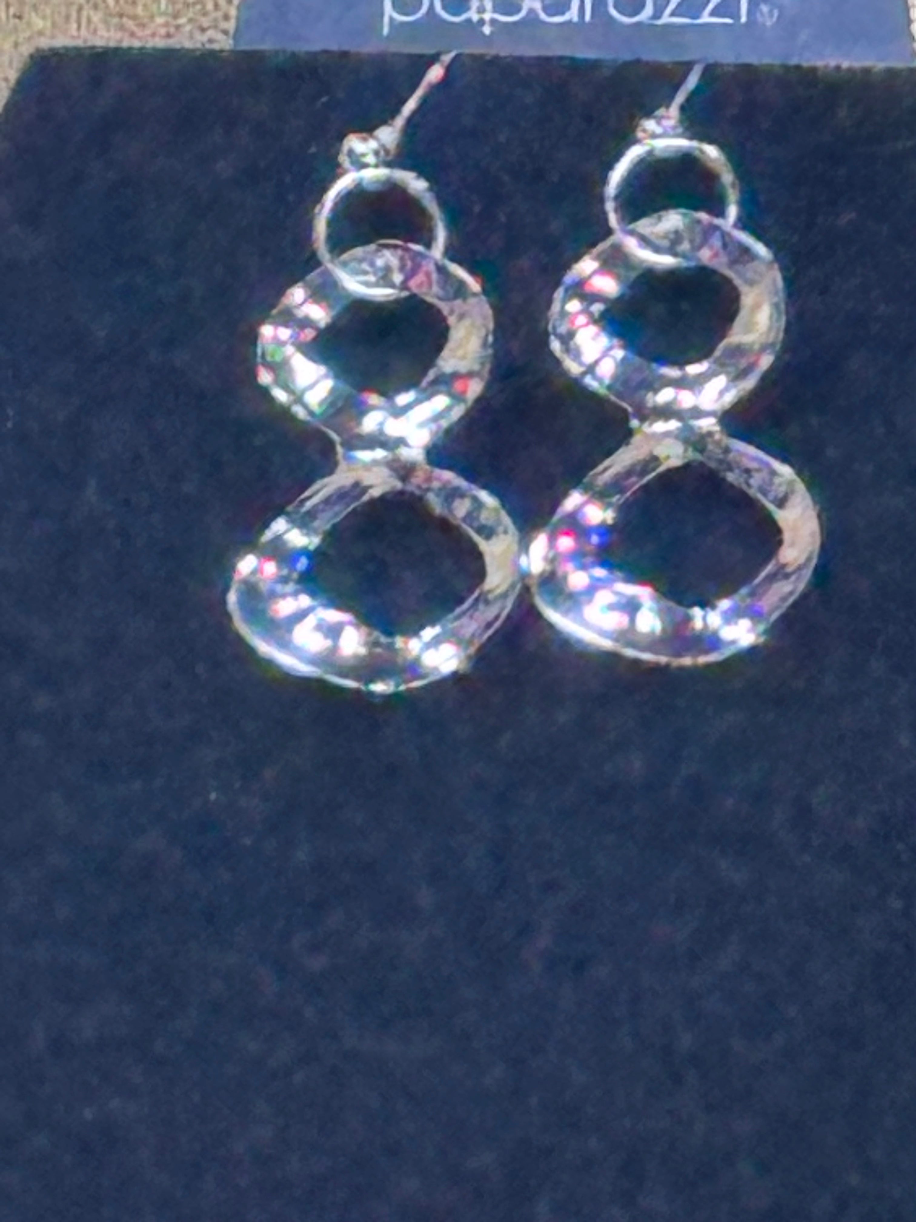Paparazzi "Street Meet & Greet" Silver Linked Bib Necklace & Earring Set