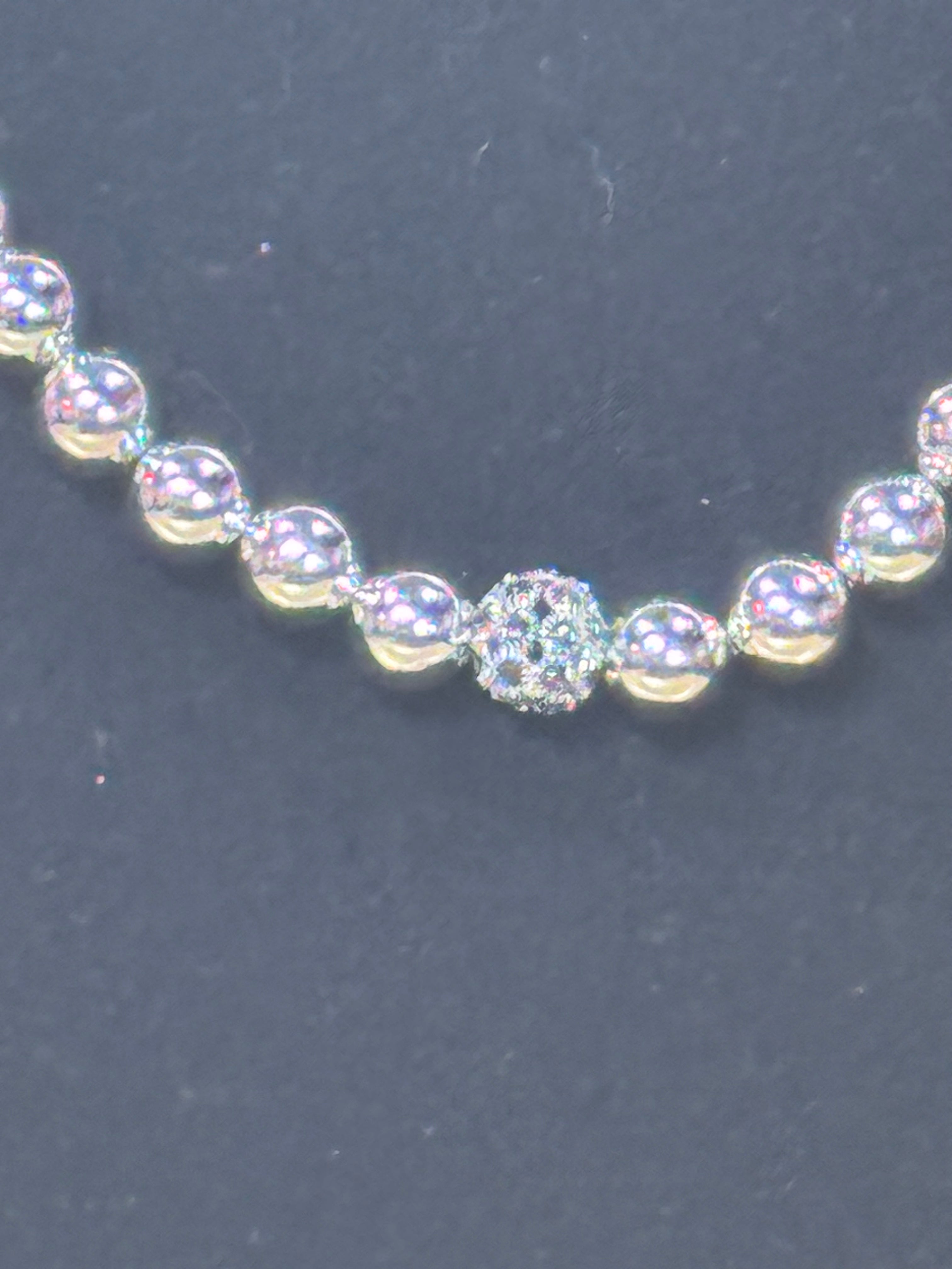 Paparazzi High Stakes FAME Silver Graduated Bead & Smokey Rhinestone Necklace Set