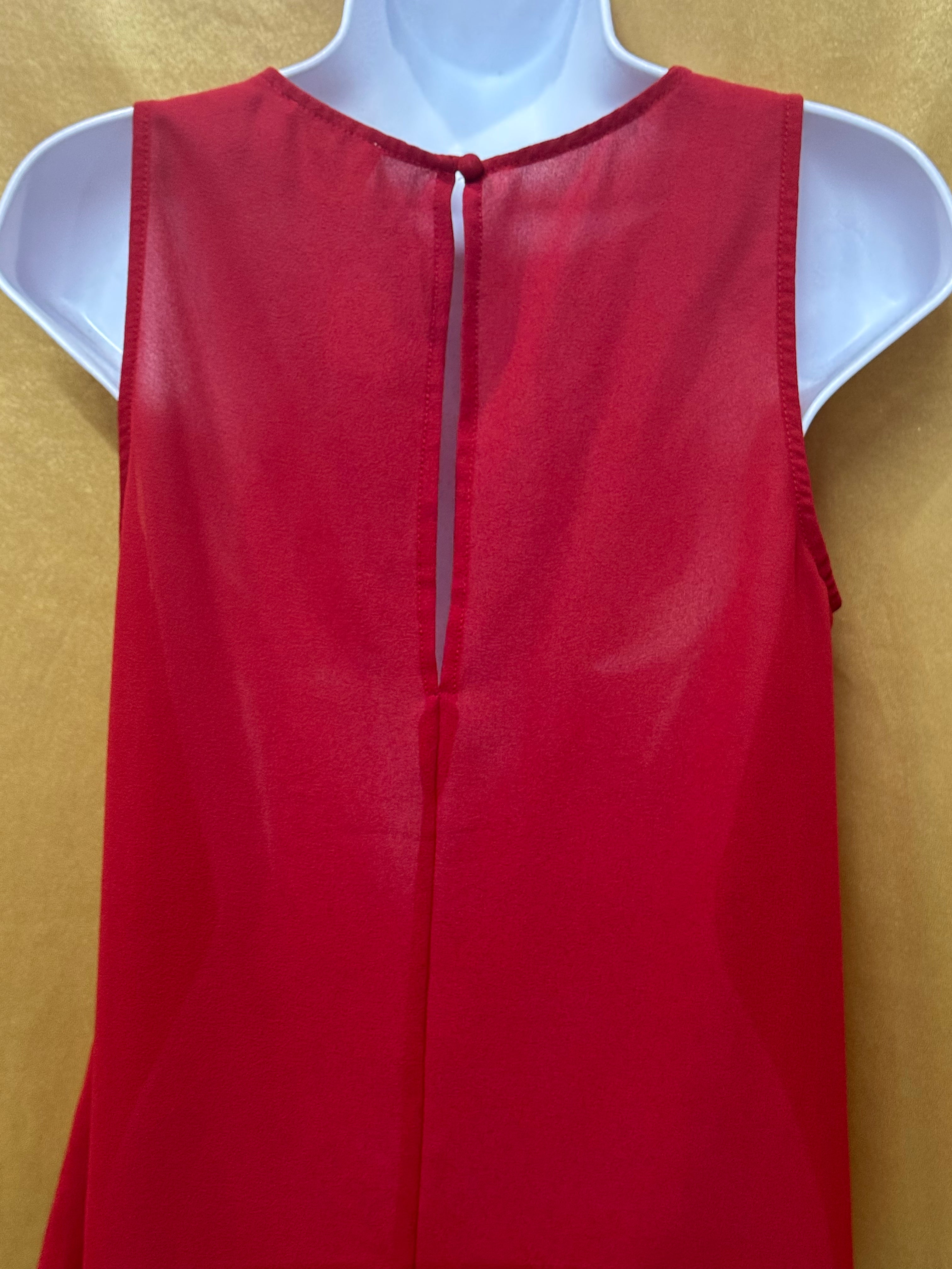 Pins & Needles Red Embroidered Cutout Tank Top – Size XS