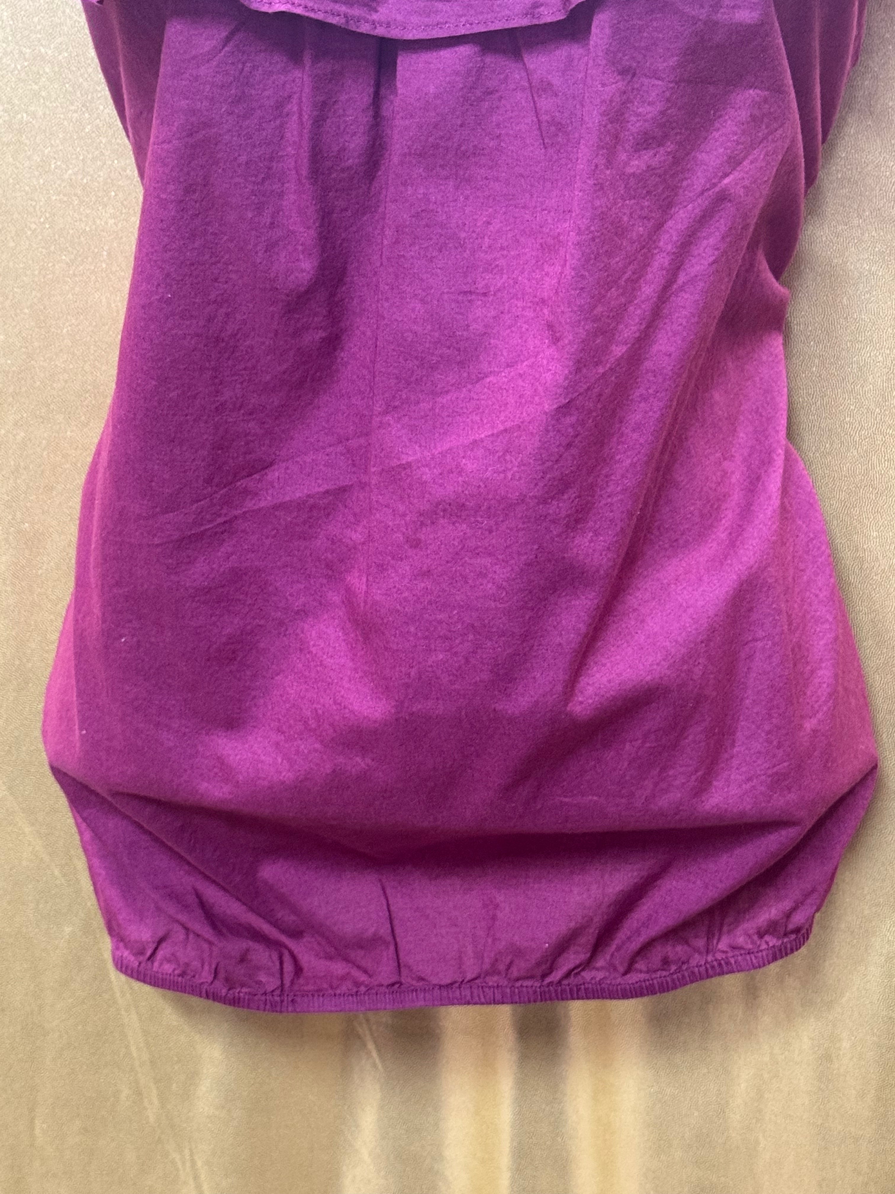 LOFT Ann Taylor Magenta Cotton Ruffled Camisole Tank Top - Size XS