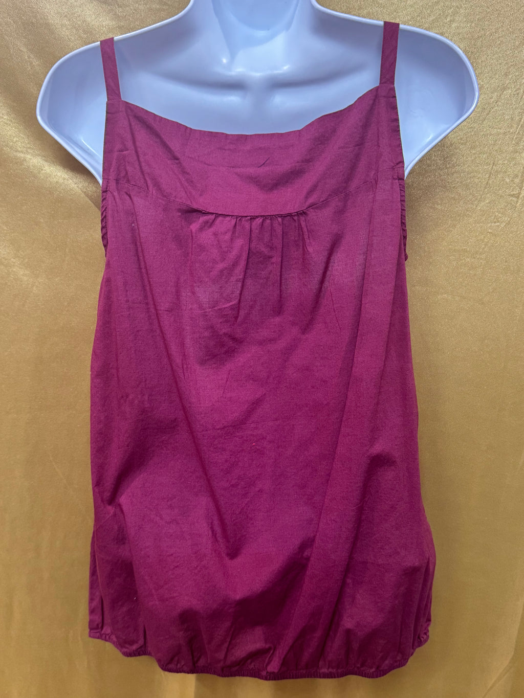 LOFT Ann Taylor Magenta Cotton Ruffled Camisole Tank Top - Size XS