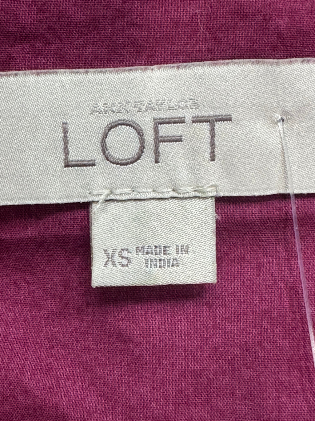 LOFT Ann Taylor Magenta Cotton Ruffled Camisole Tank Top - Size XS