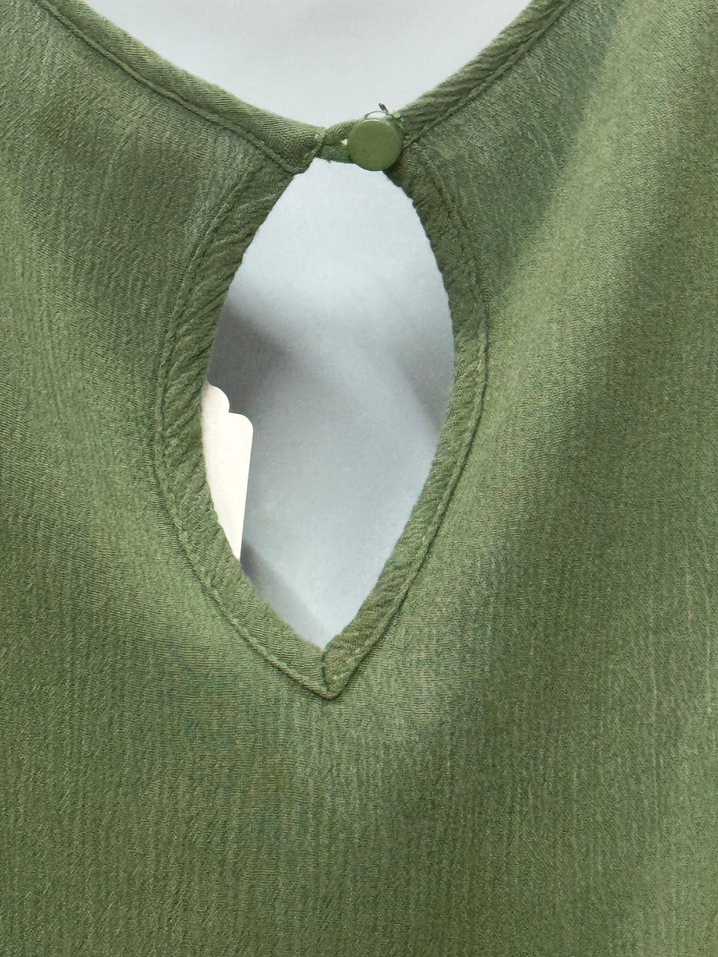 Alya Olive Green Crochet-Hem Tank Top (Size XS)