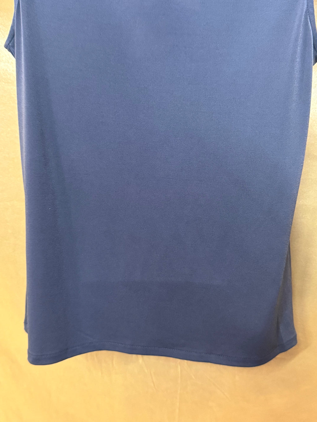Banana Republic Gray Sleeveless Blouse with Black Trim & Pleated Neckline - Size XS