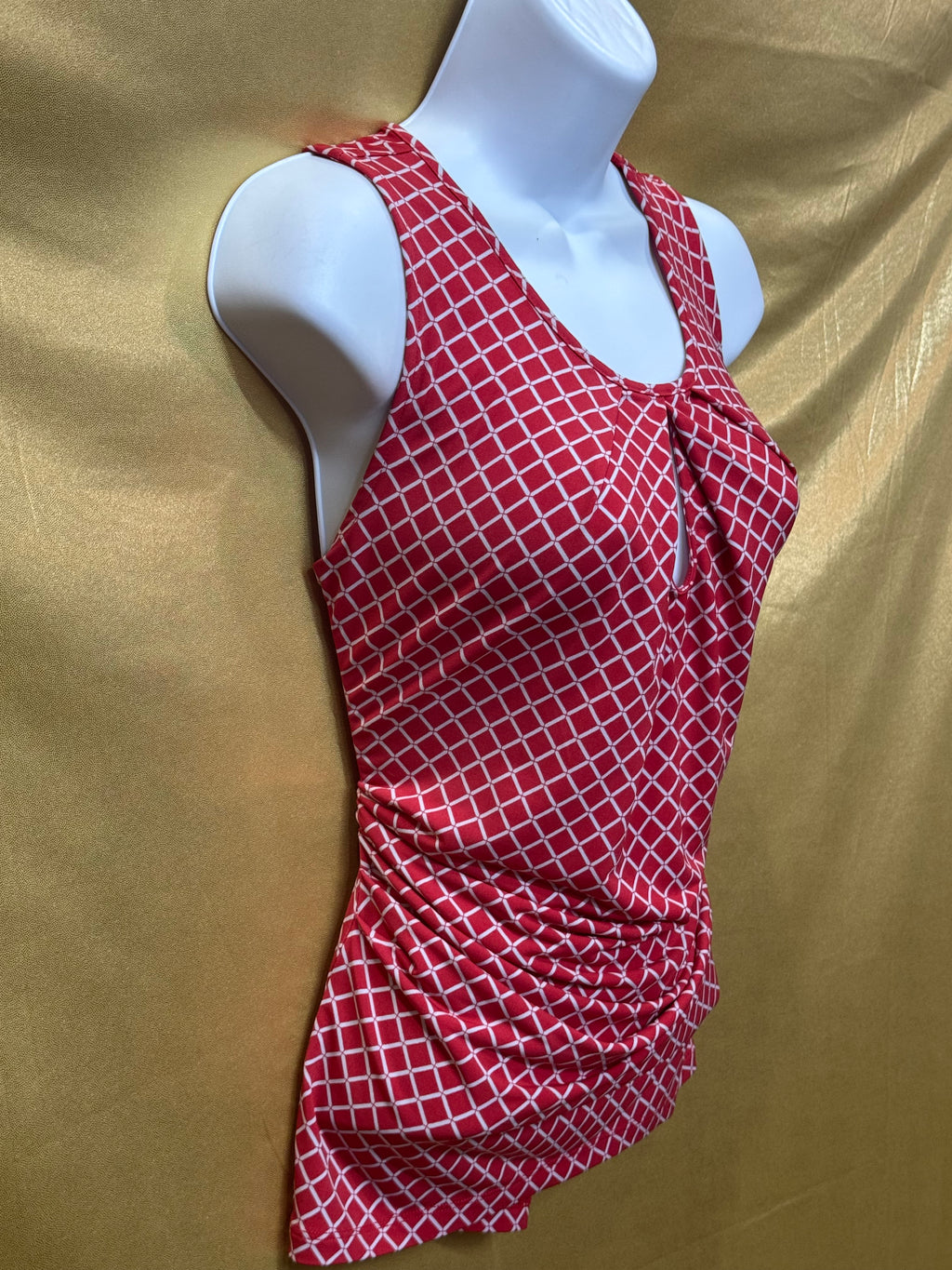 New York & Company 7th Avenue Geometric Keyhole Tank Top XS