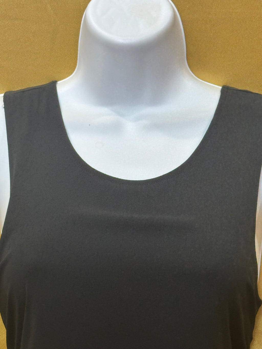 Ann Taylor Layered Black Chiffon & Knit Tank Top Blouse, Size XS – NWOT