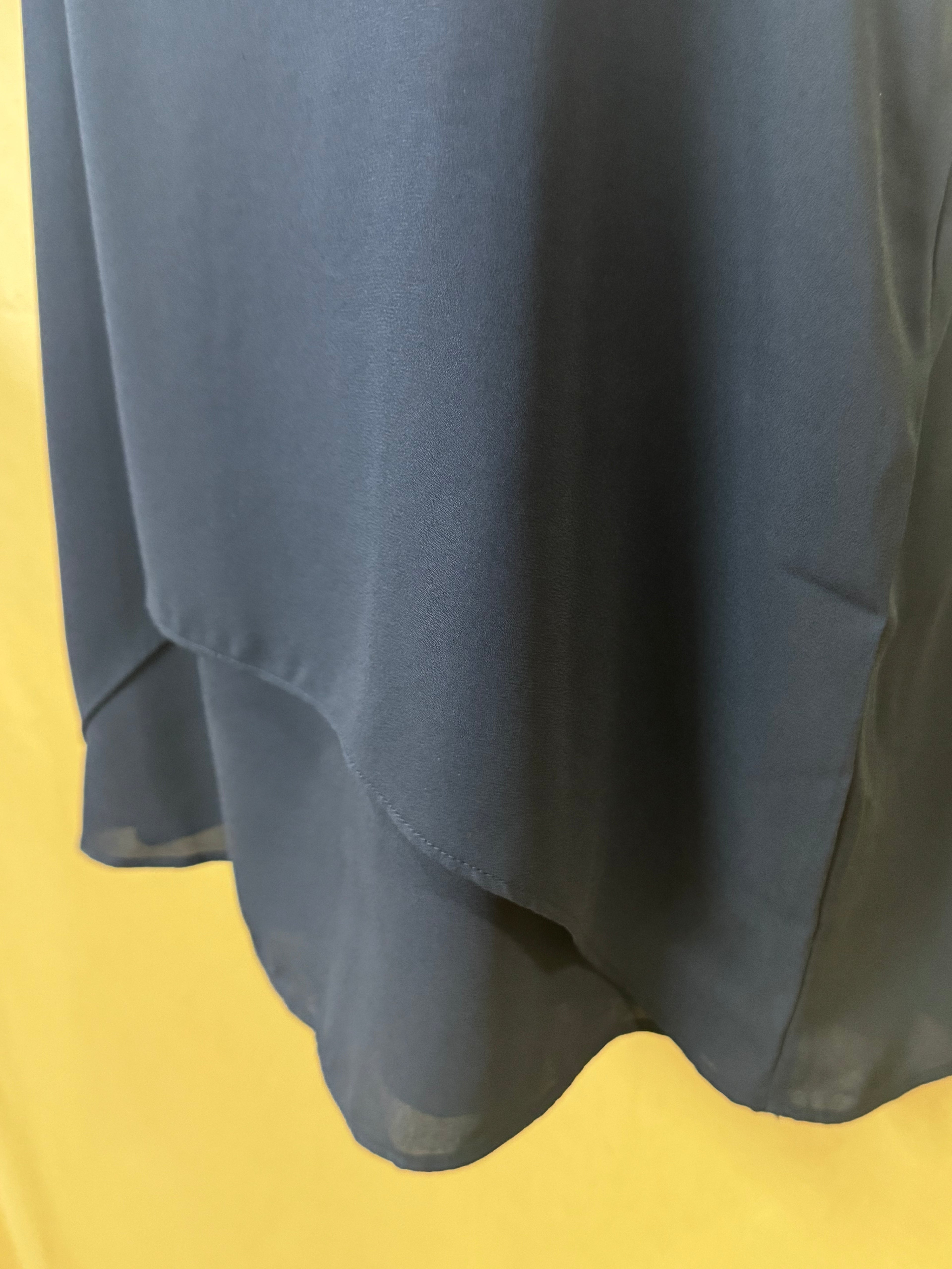 Ann Taylor Layered Black Chiffon & Knit Tank Top Blouse, Size XS – NWOT