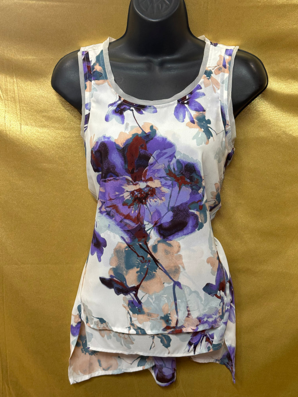 Simply Vera Vera Wang Floral High-Low Blouse Size XS