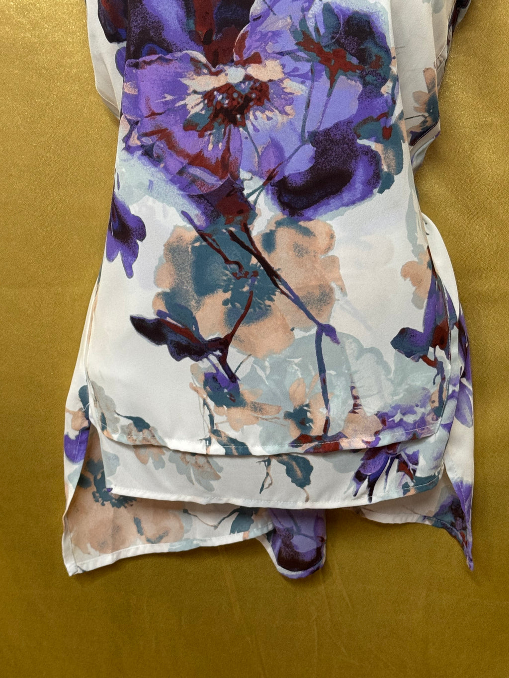 Simply Vera Vera Wang Floral High-Low Blouse Size XS