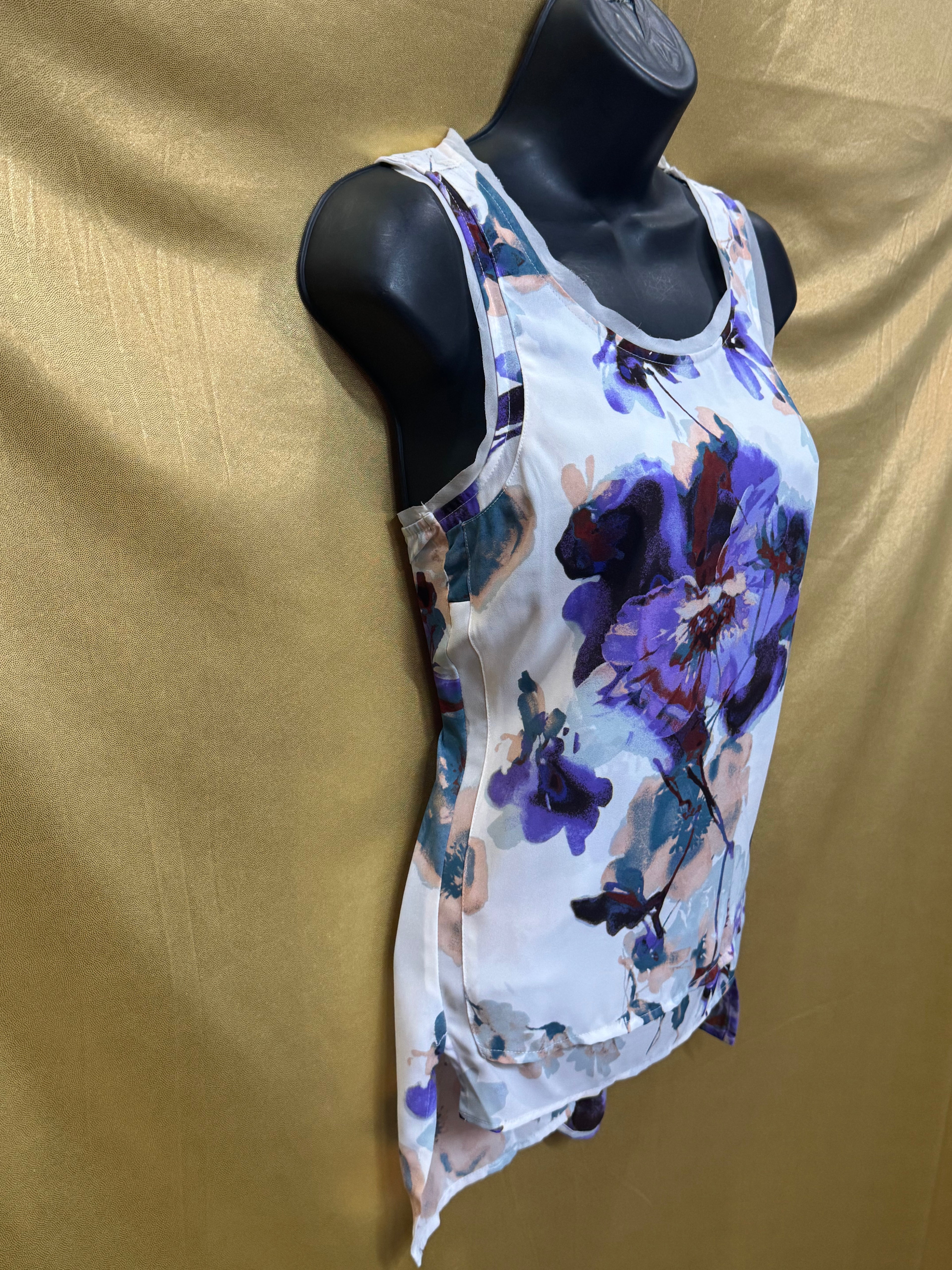 Simply Vera Vera Wang Floral High-Low Blouse Size XS
