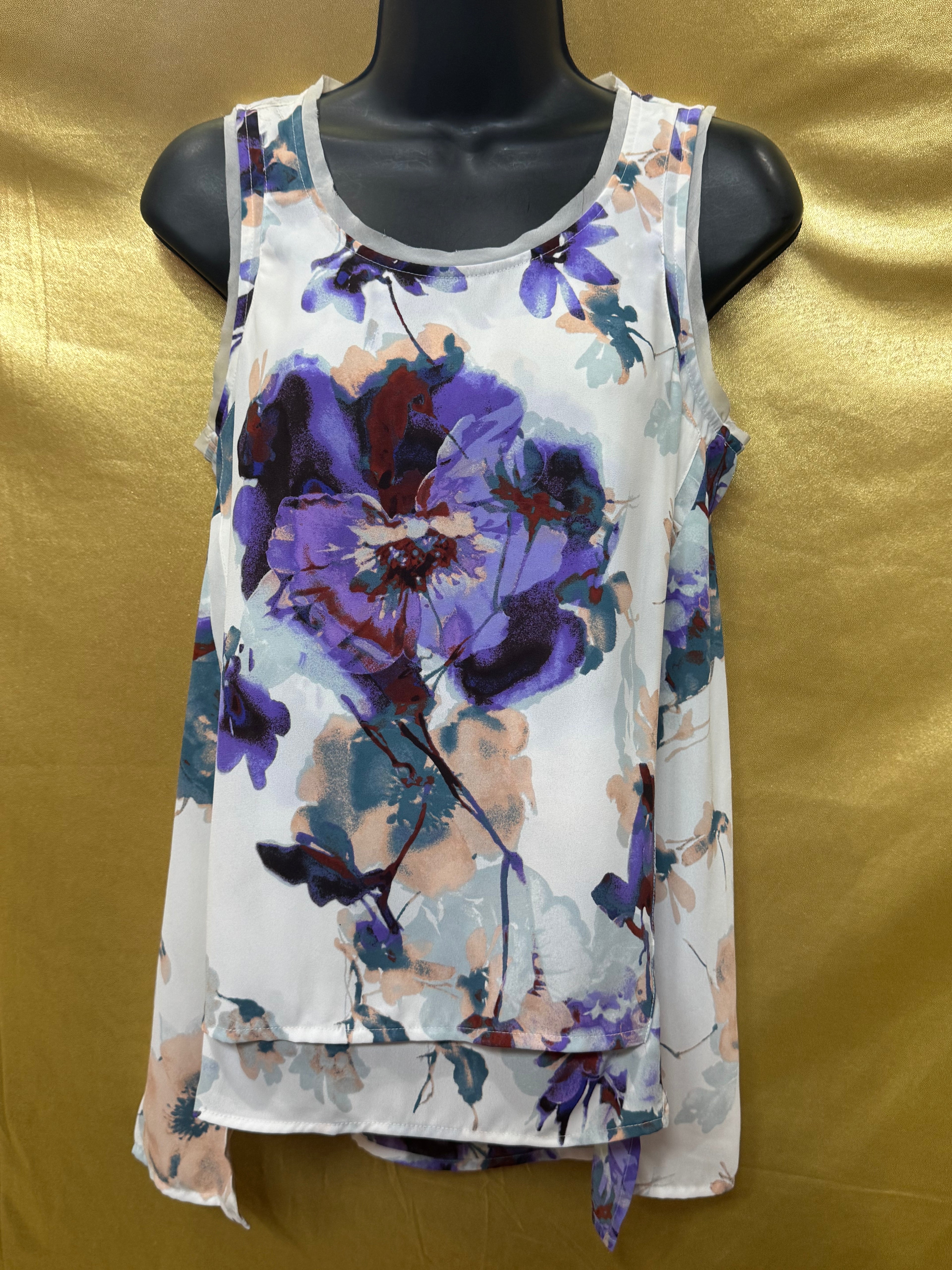 Simply Vera Vera Wang Floral High-Low Blouse Size XS