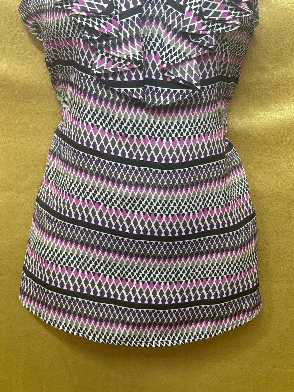 Banana Republic Ruffled Geometric Print Tank Top - Size XS