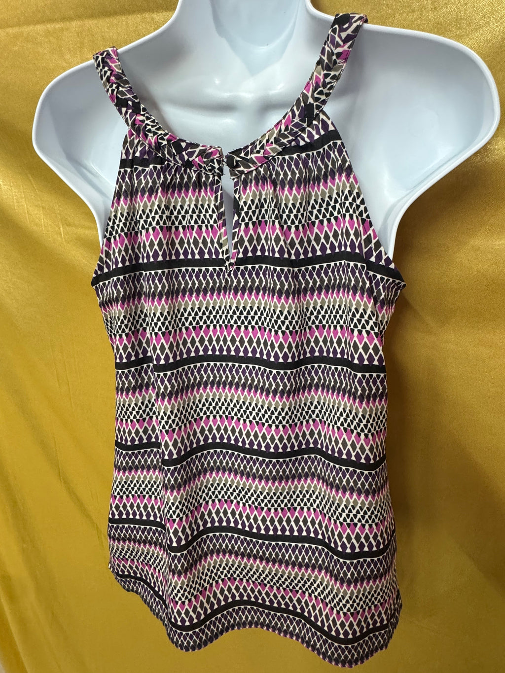 Banana Republic Ruffled Geometric Print Tank Top - Size XS