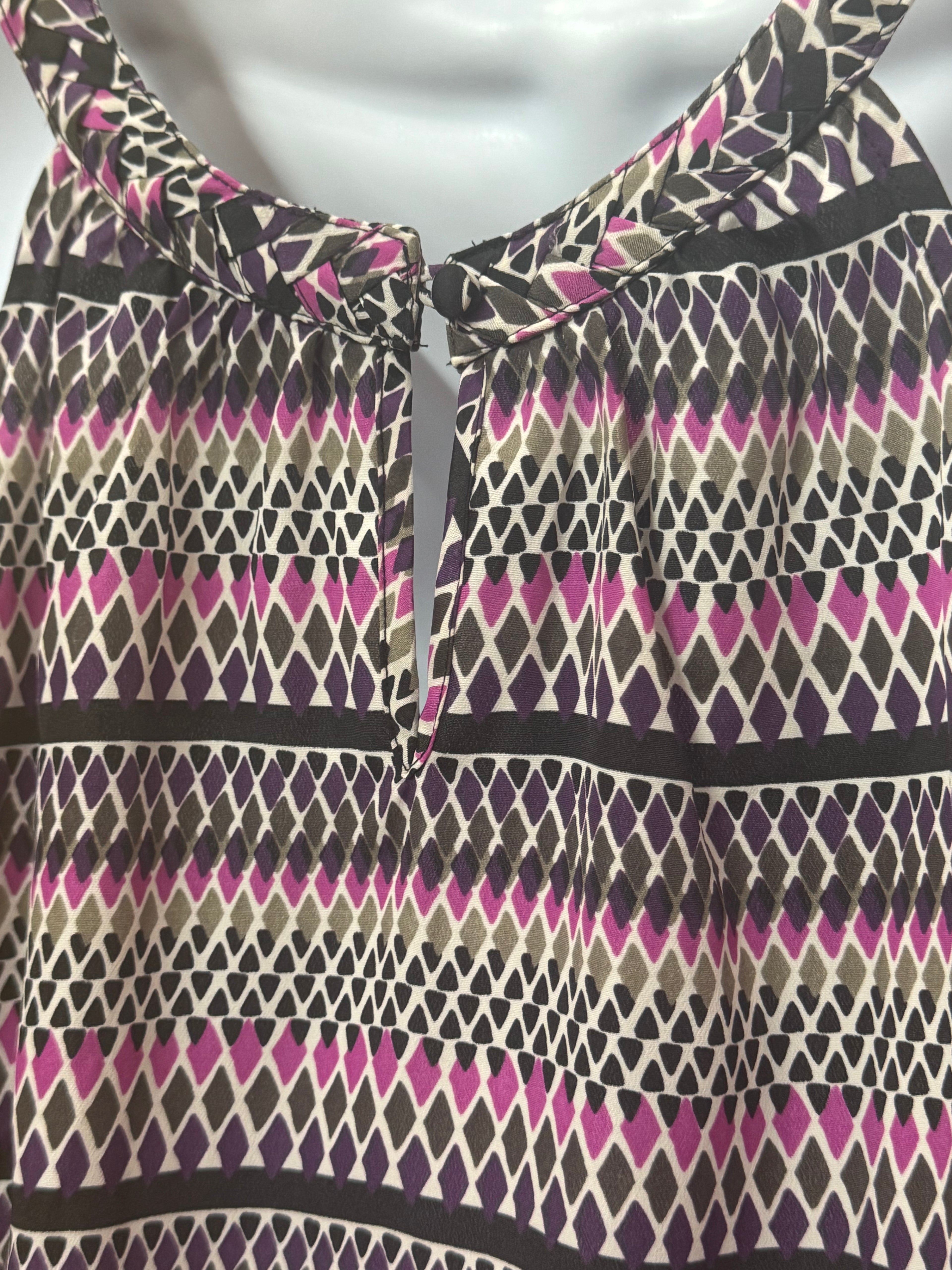 Banana Republic Ruffled Geometric Print Tank Top - Size XS