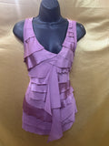 LOFT Layered Ruffle V-Neck Top Size XS