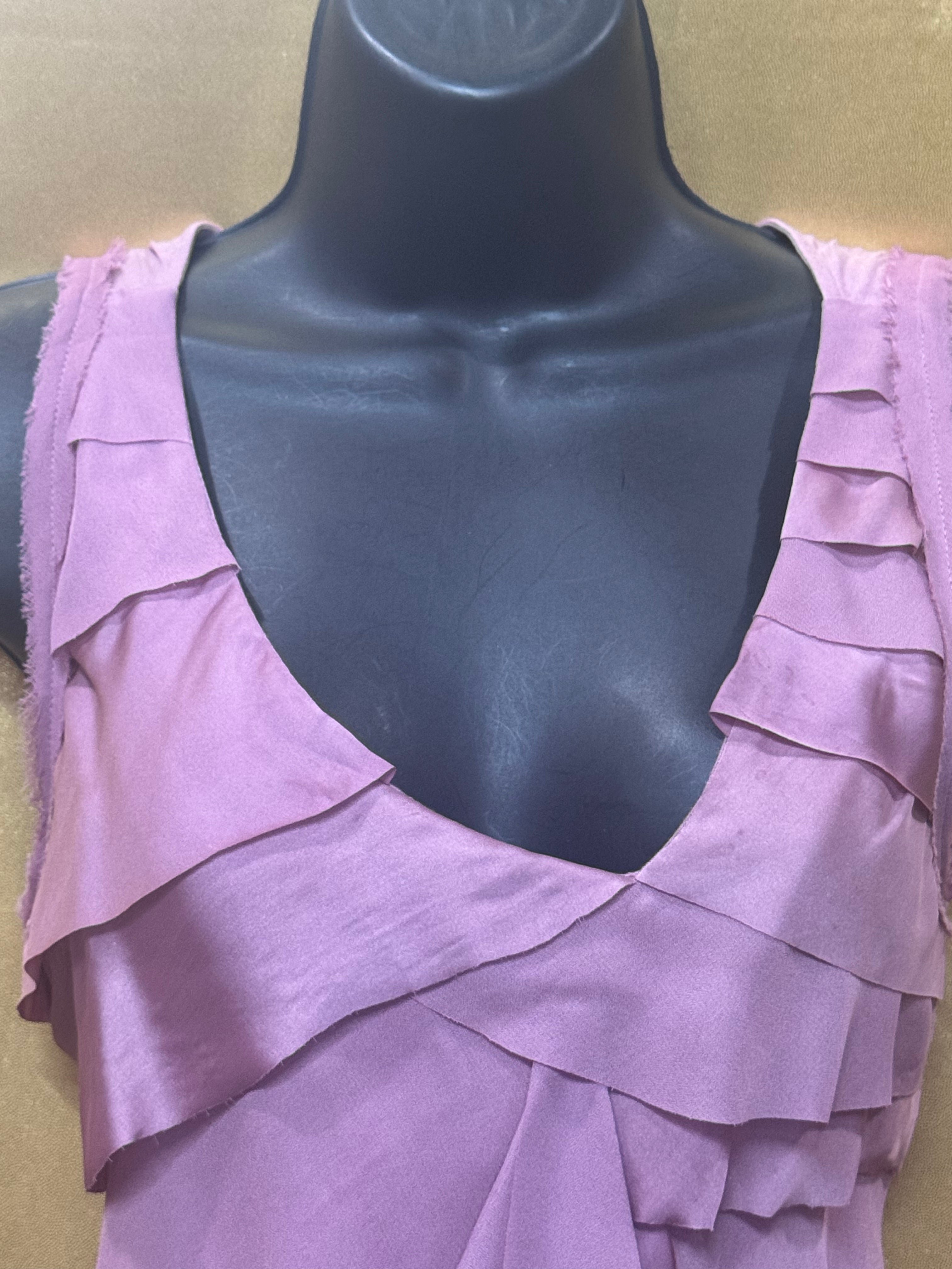 LOFT Layered Ruffle V-Neck Top Size XS