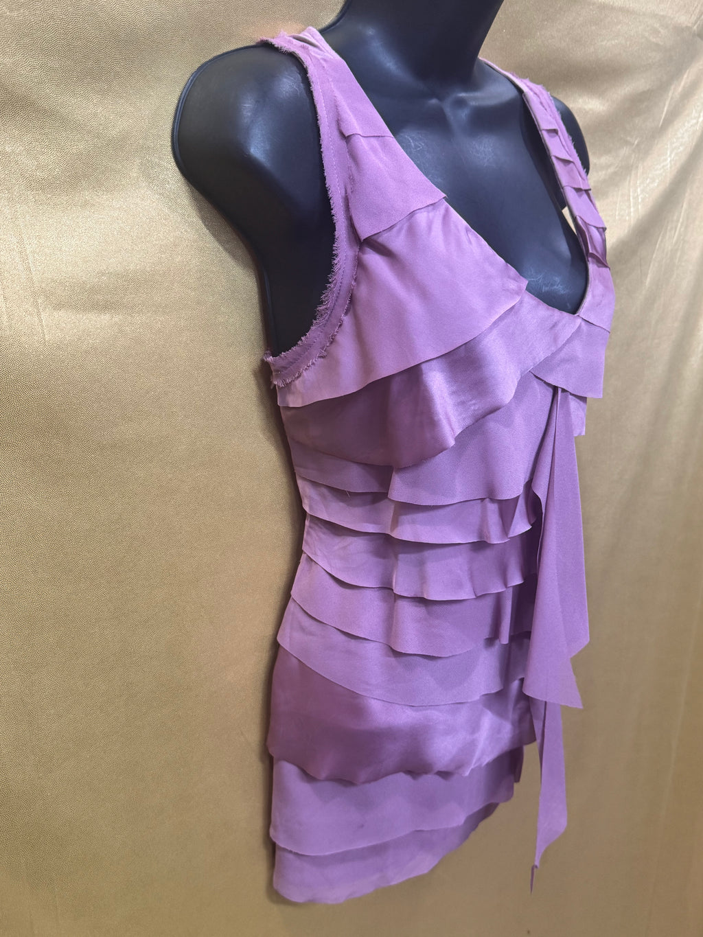 LOFT Layered Ruffle V-Neck Top Size XS