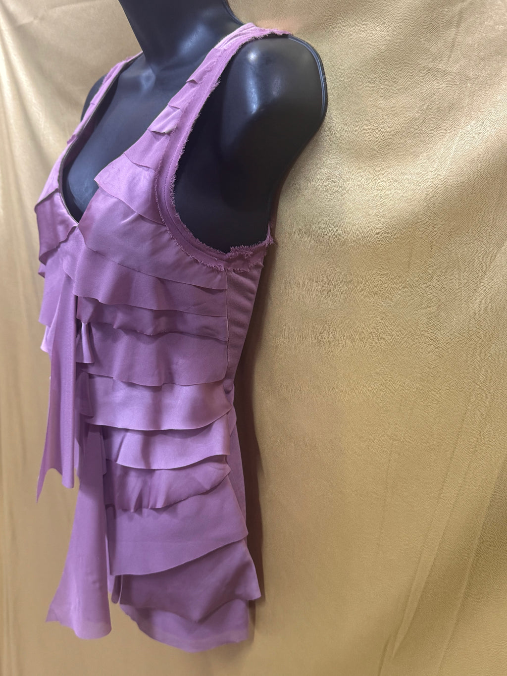 LOFT Layered Ruffle V-Neck Top Size XS