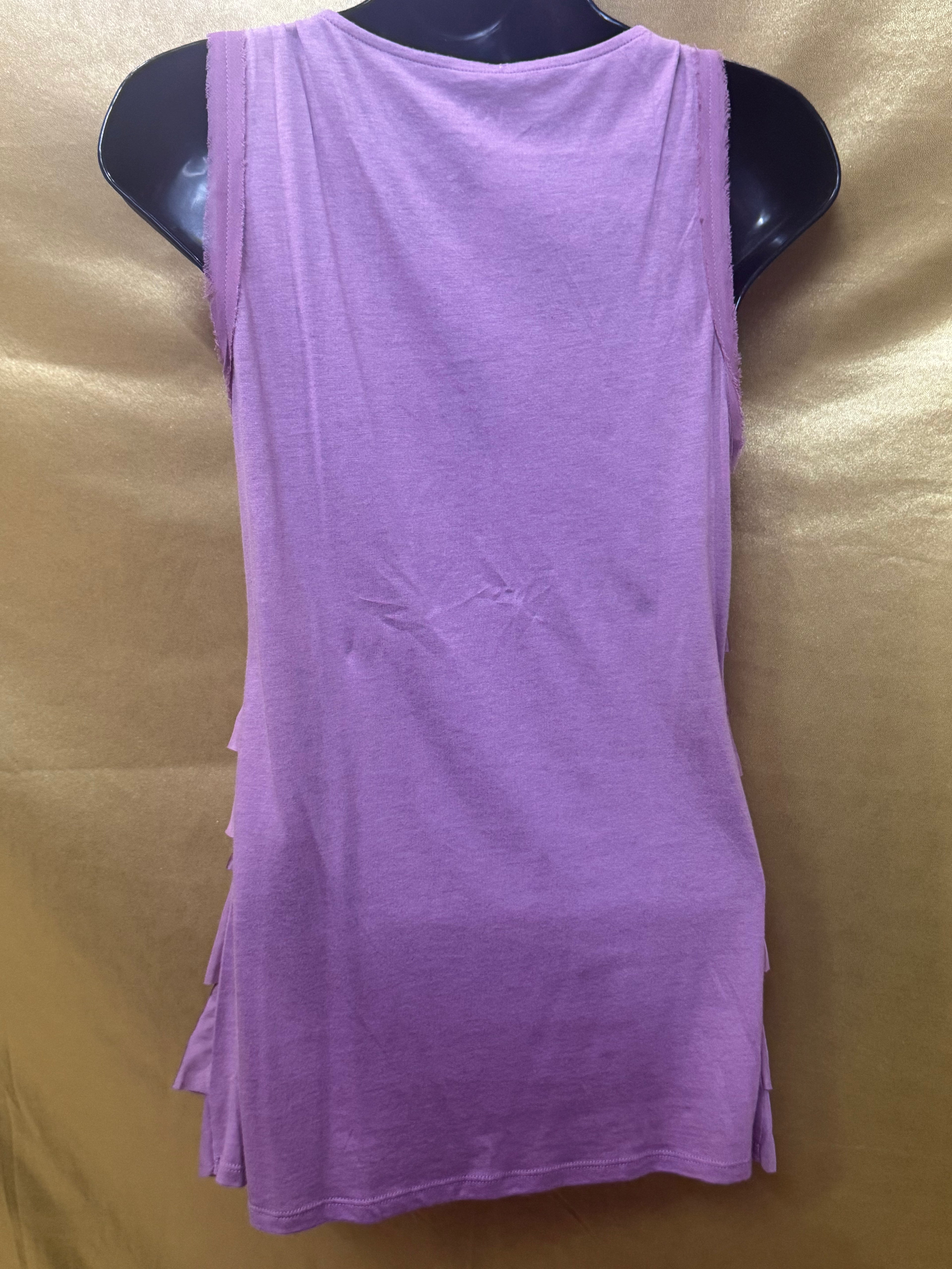 LOFT Layered Ruffle V-Neck Top Size XS