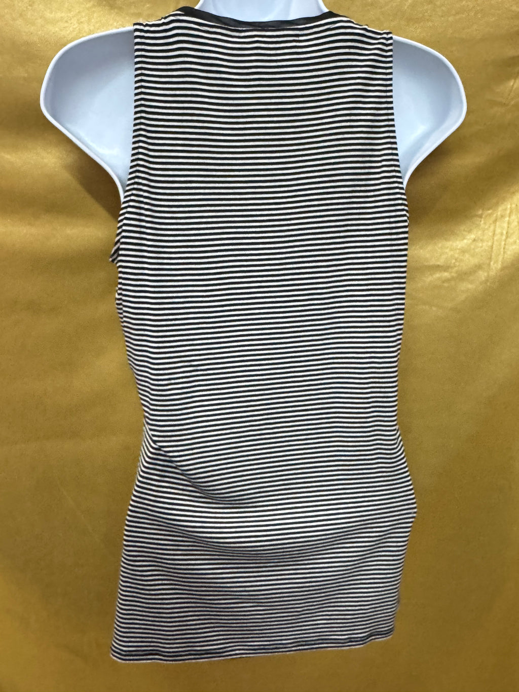 White House Black Market Beaded V-Neck Striped Tank Top - Size XS