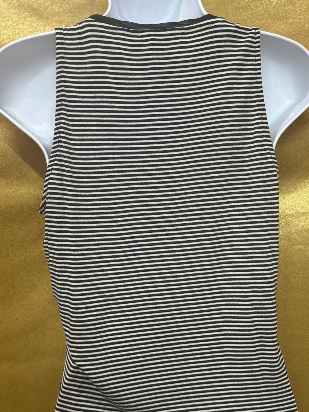 White House Black Market Beaded V-Neck Striped Tank Top - Size XS